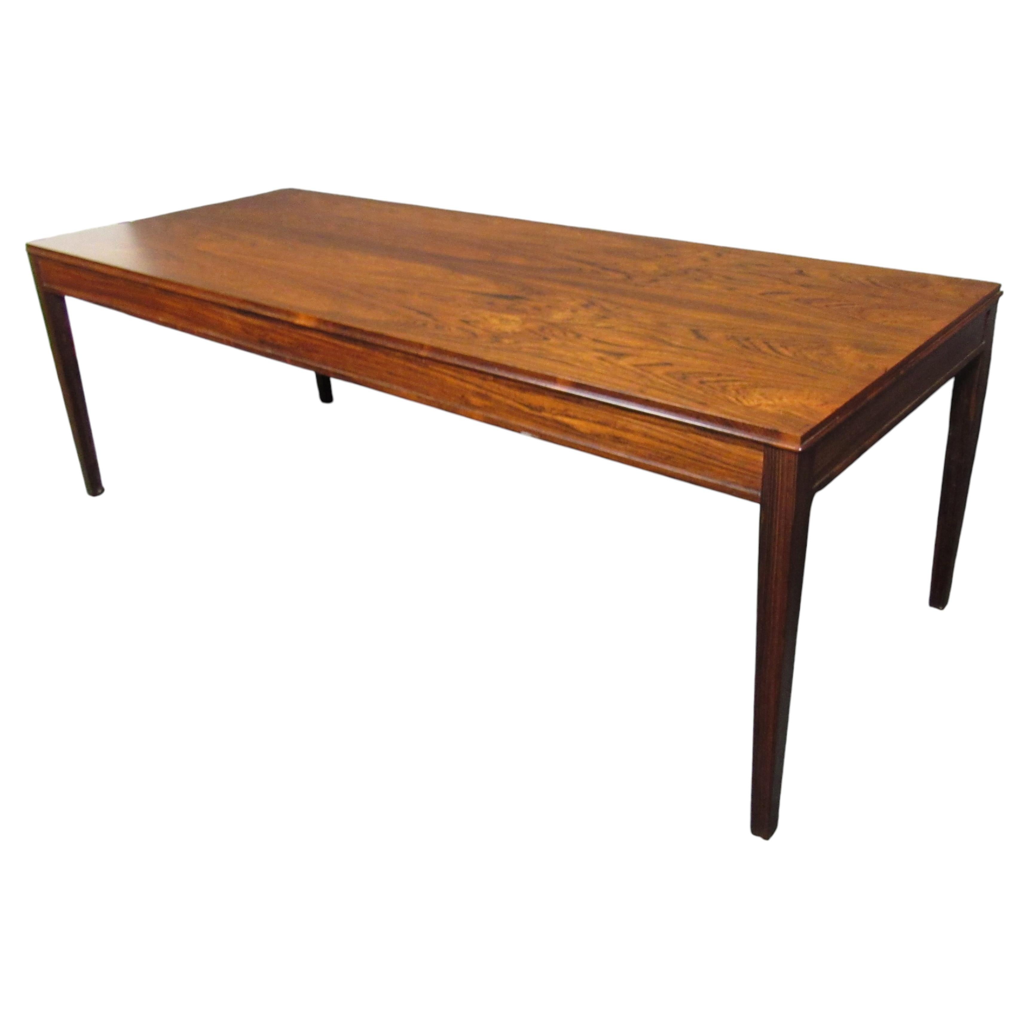 Mid-Century Modern Rosewood Coffee Table w/ Tapered Legs