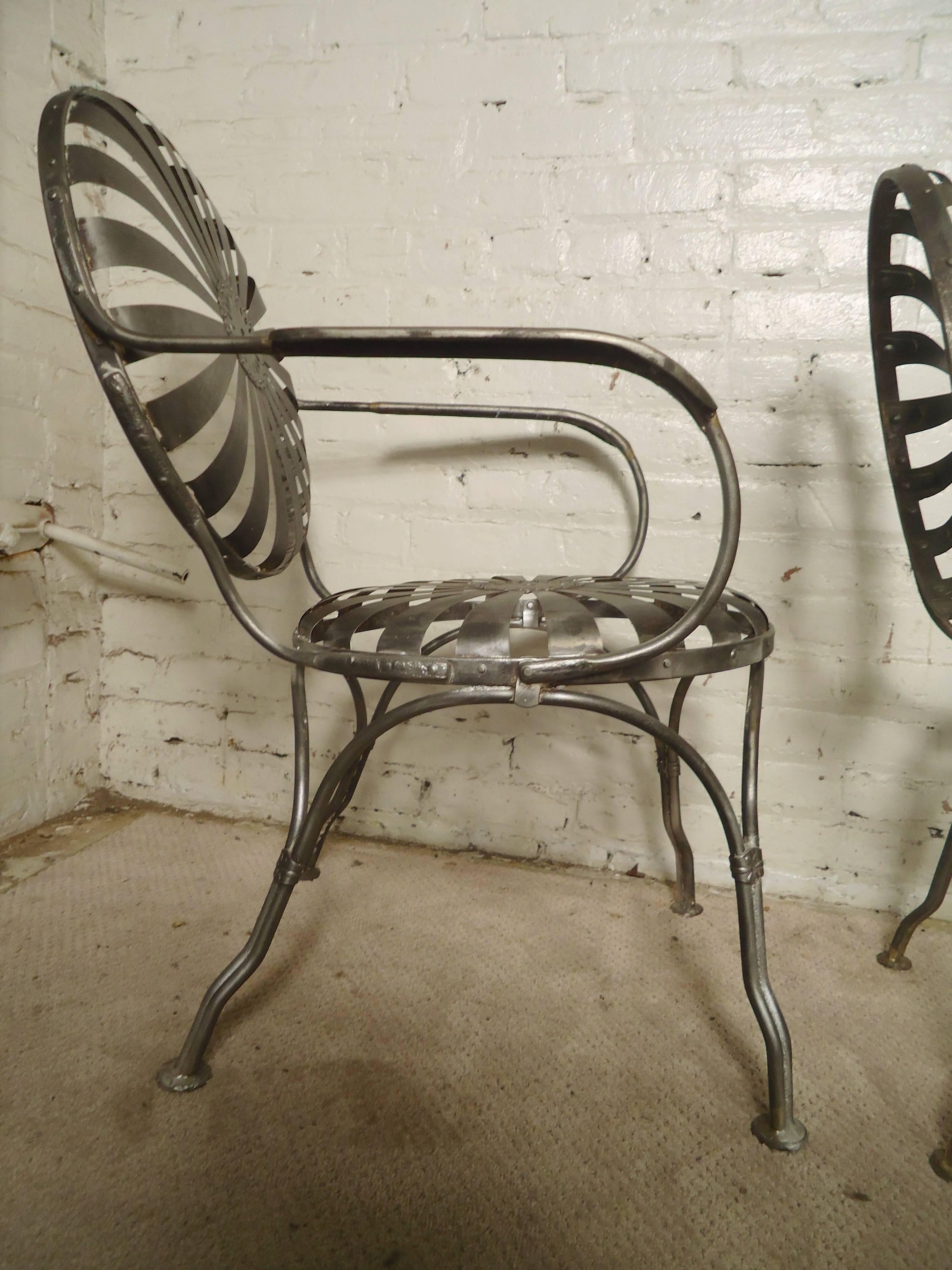 Mid-Century Modern Set of Refinished Francois Carre Chairs