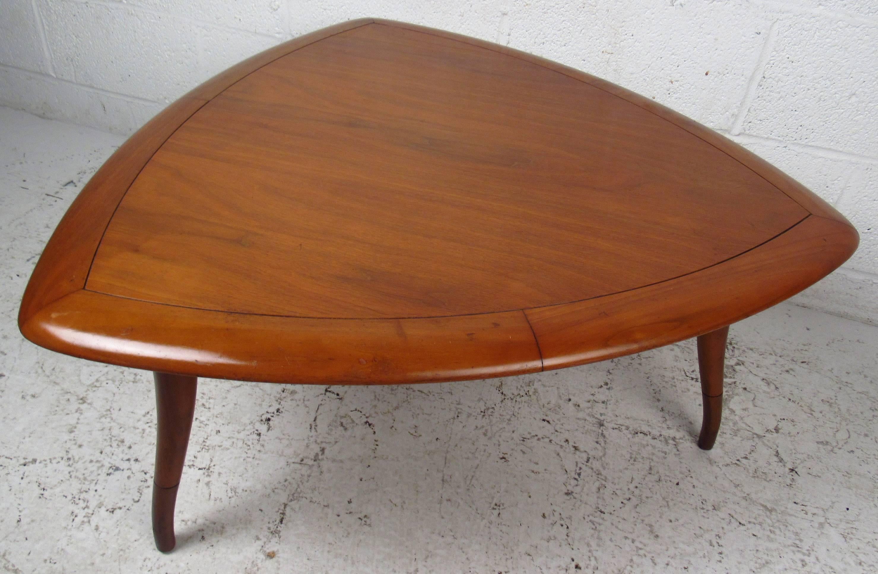 Mid-Century Modern Triangular Coffee Table by Tomlinson 1