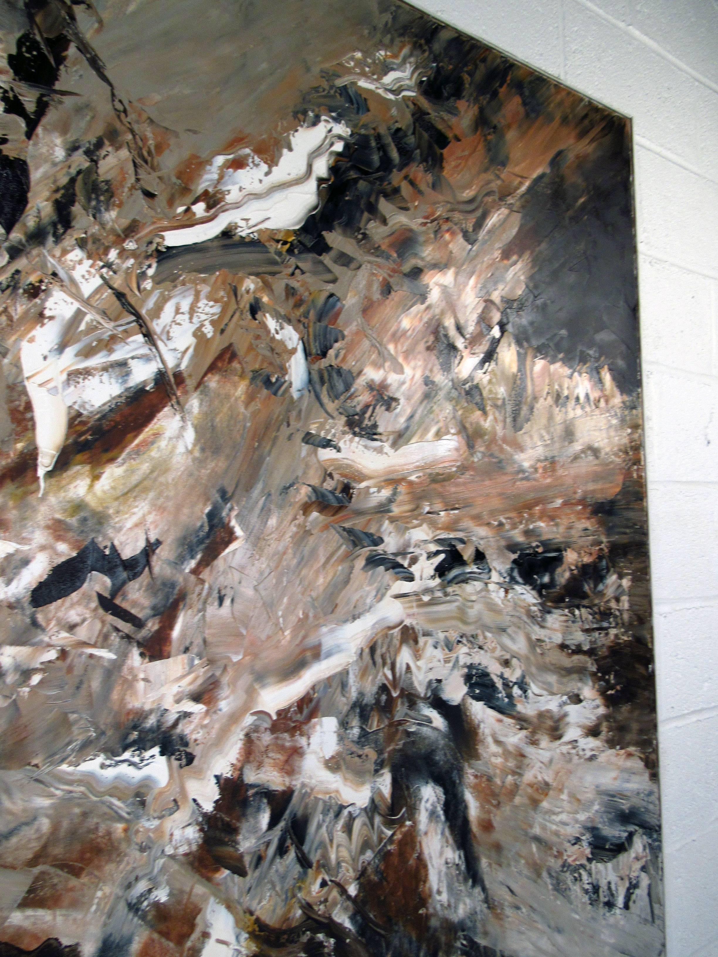 Peinture Grande peinture abstraite à l'acrylique signée « R.H. Hoffman 1982