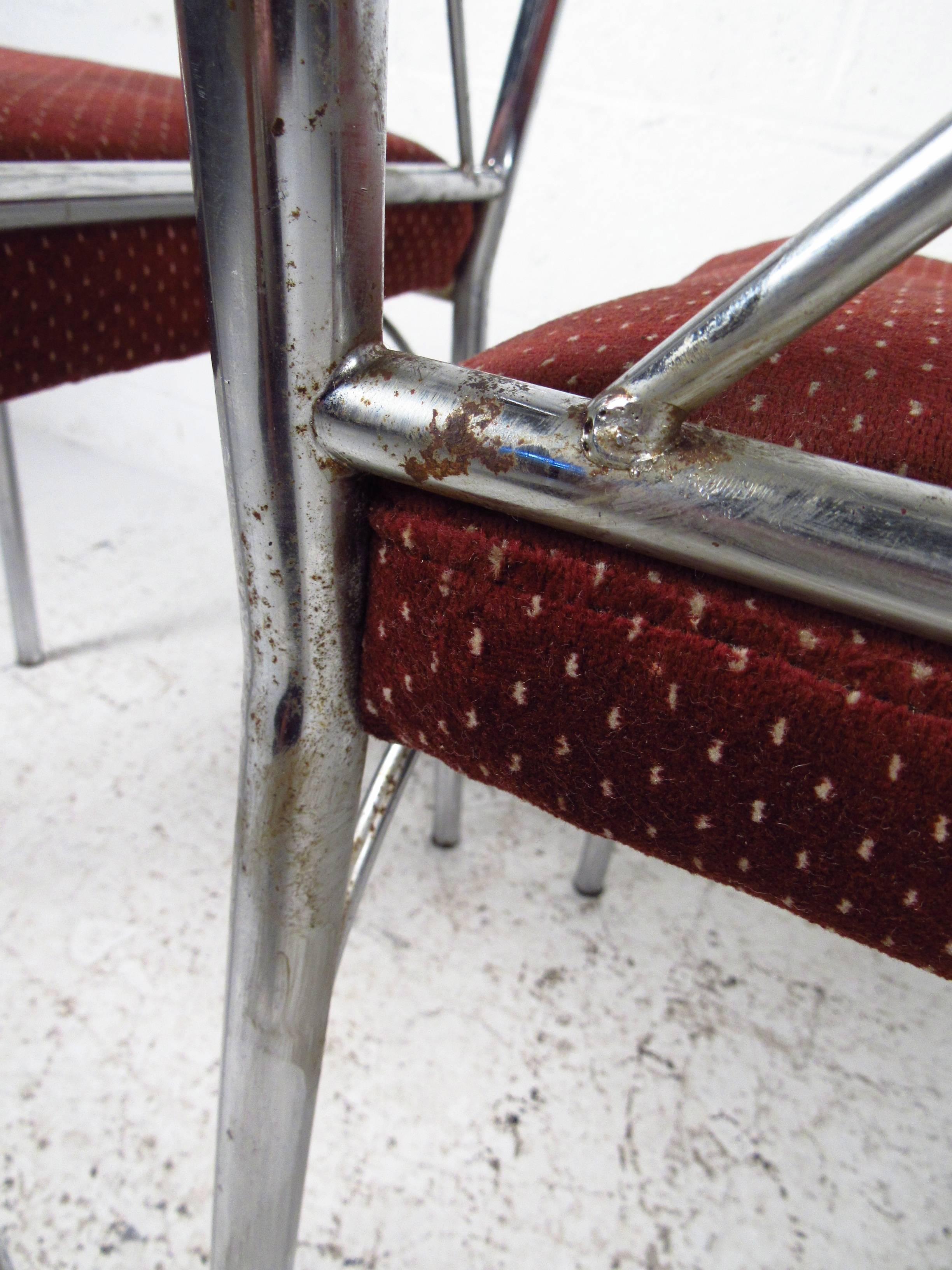 Upholstery Four Mid-Century Style Dining Chairs