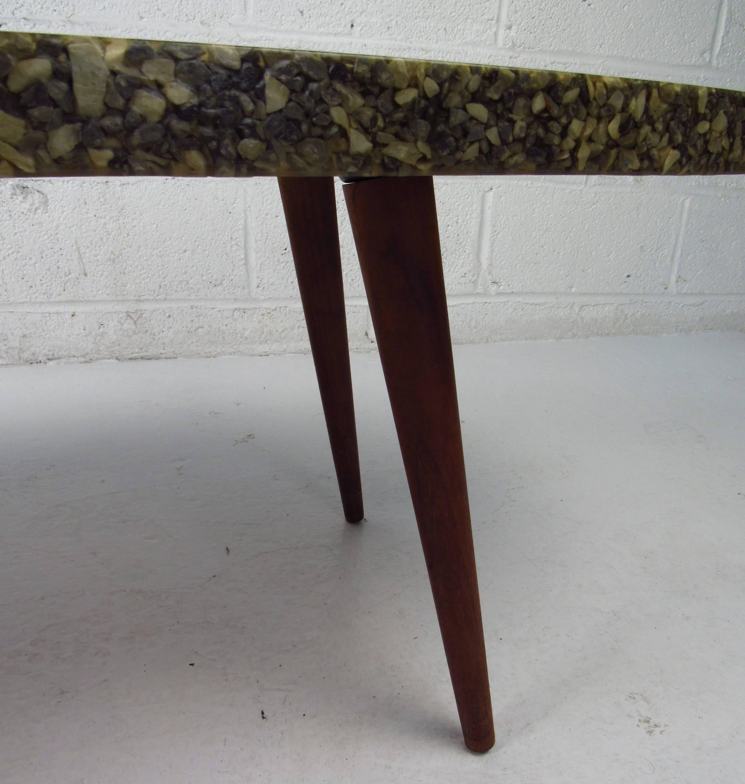 oval retro coffee table