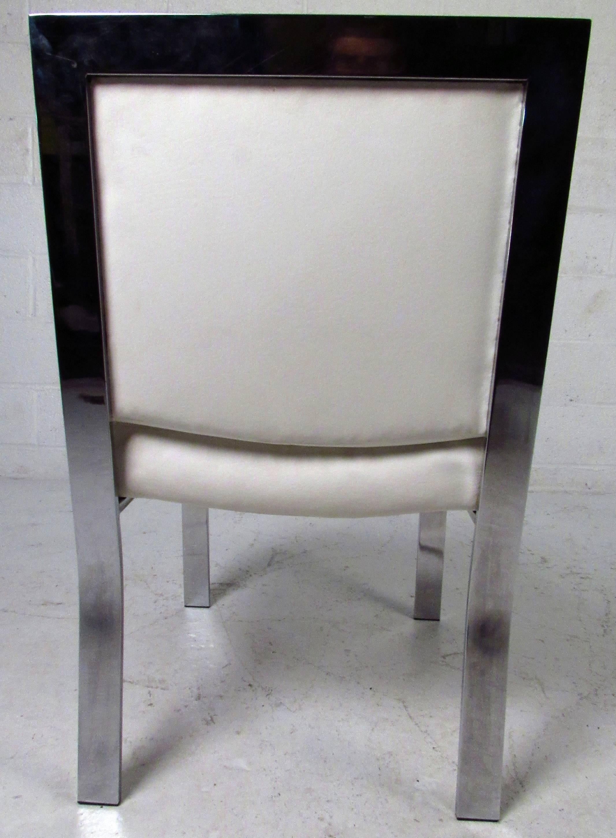 Mid-Century Modern Dining Chairs attributed to Milo Baughman For Sale 3