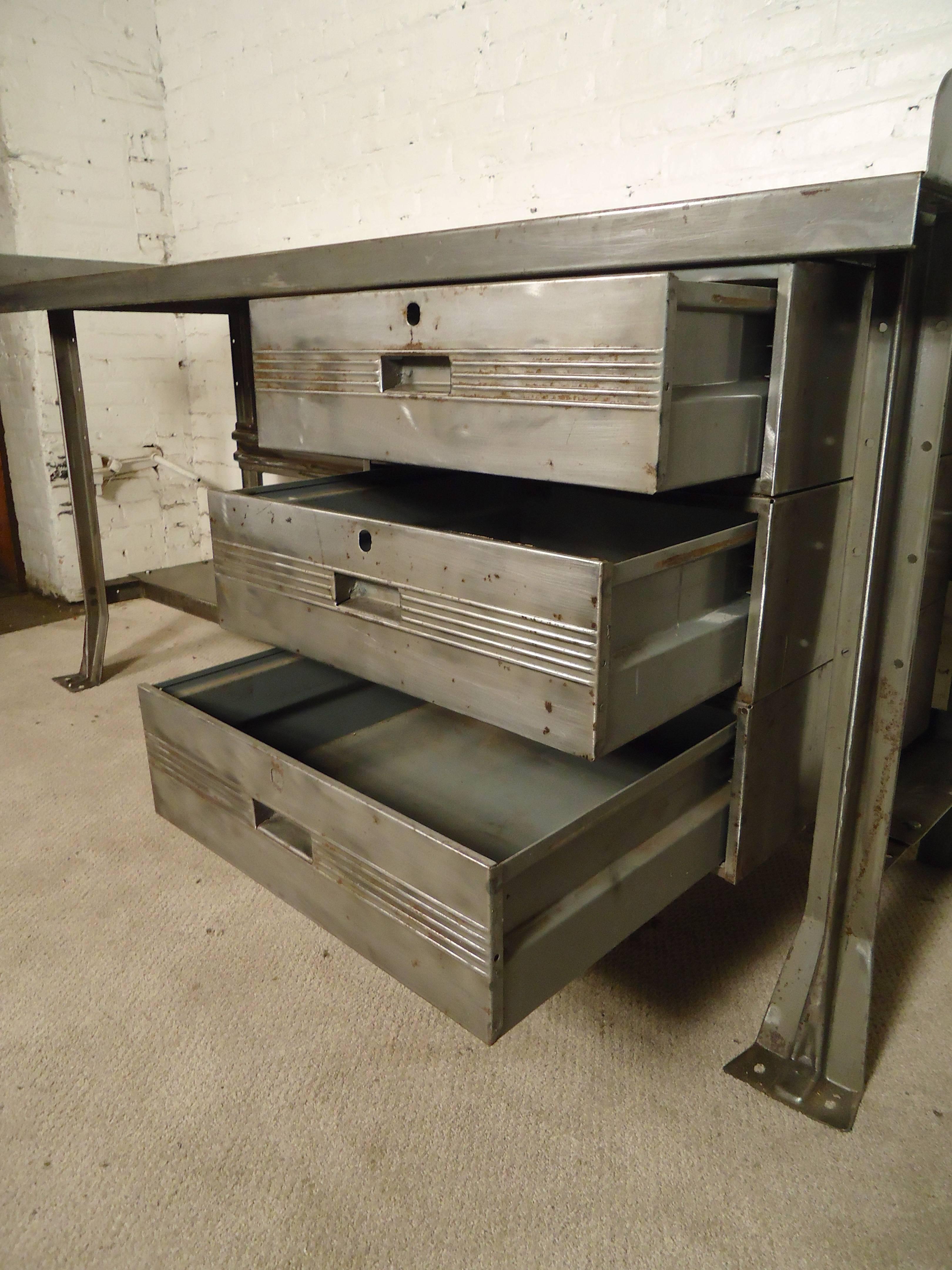 Industrial Metal Workbench or Desk 3