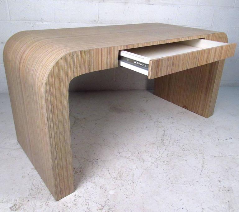 Vintage Waterfall Style Writing Desk In Faux Bamboo For Sale At