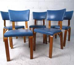 Midcentury Set of Bentwood Dining Chairs by Thonet