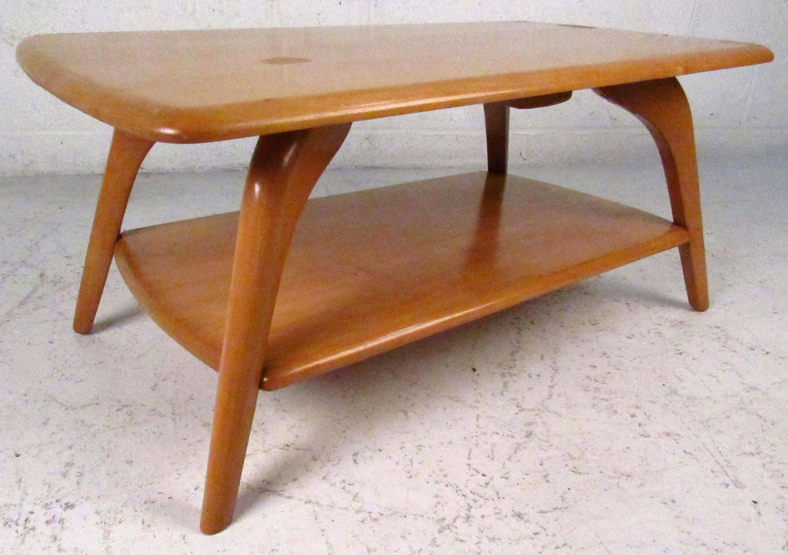 Mid-Century Two Tier Maple Coffee Table By Brewster-Beauchemin