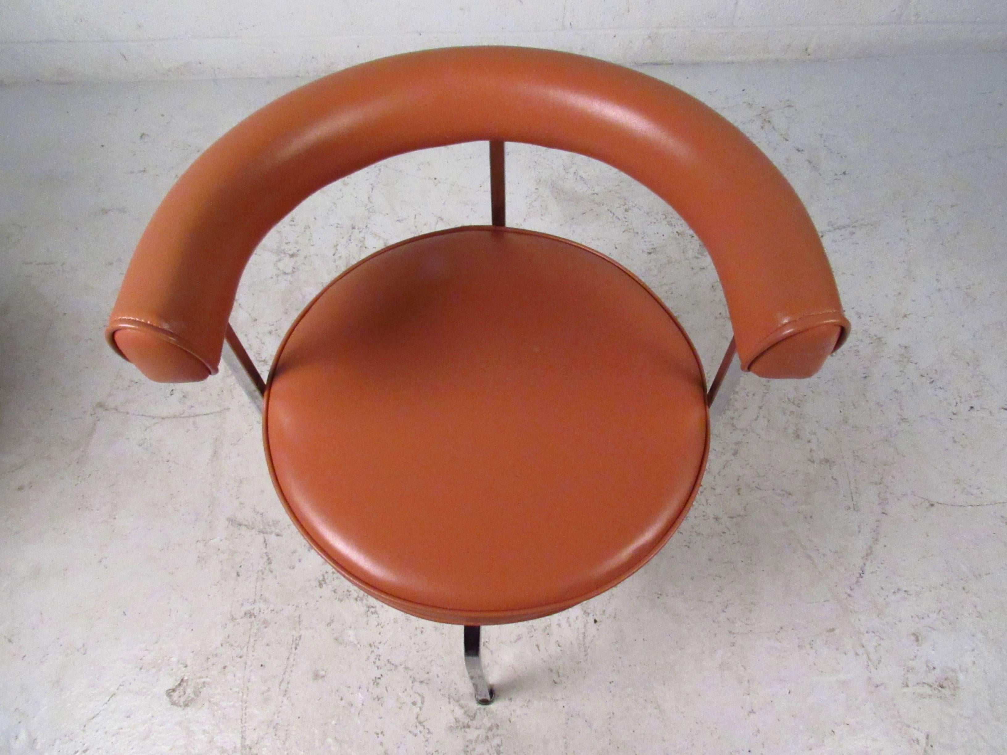 Mid-Century Modern Cassina Style Barrel Back Side Chairs 2