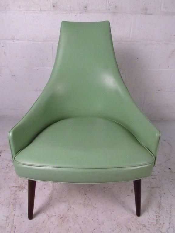 Unique Pair of Midcentury Highback Armchairs For Sale at 1stdibs