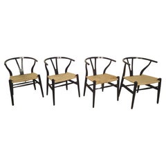 Four Vintage CH24 "Wishbone" Chairs by Hans Wegner for Carl Hansen