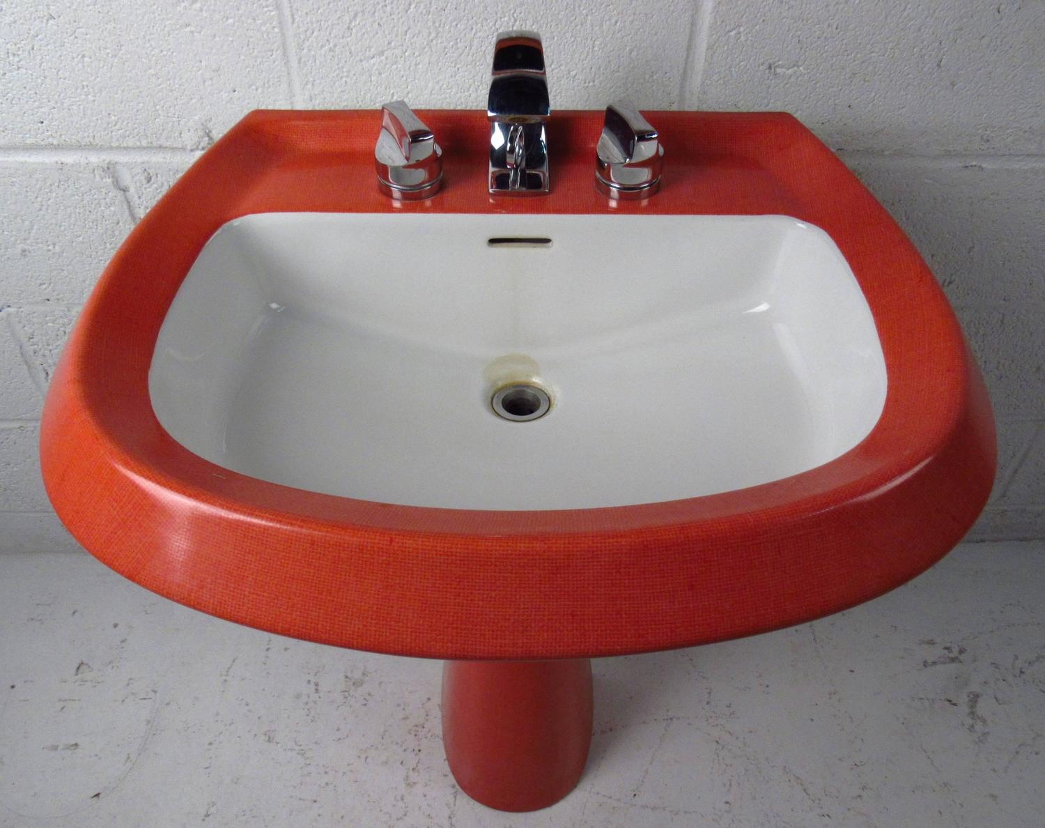 Midcentury Pedestal Sink by PozziGinori For Sale at 1stdibs