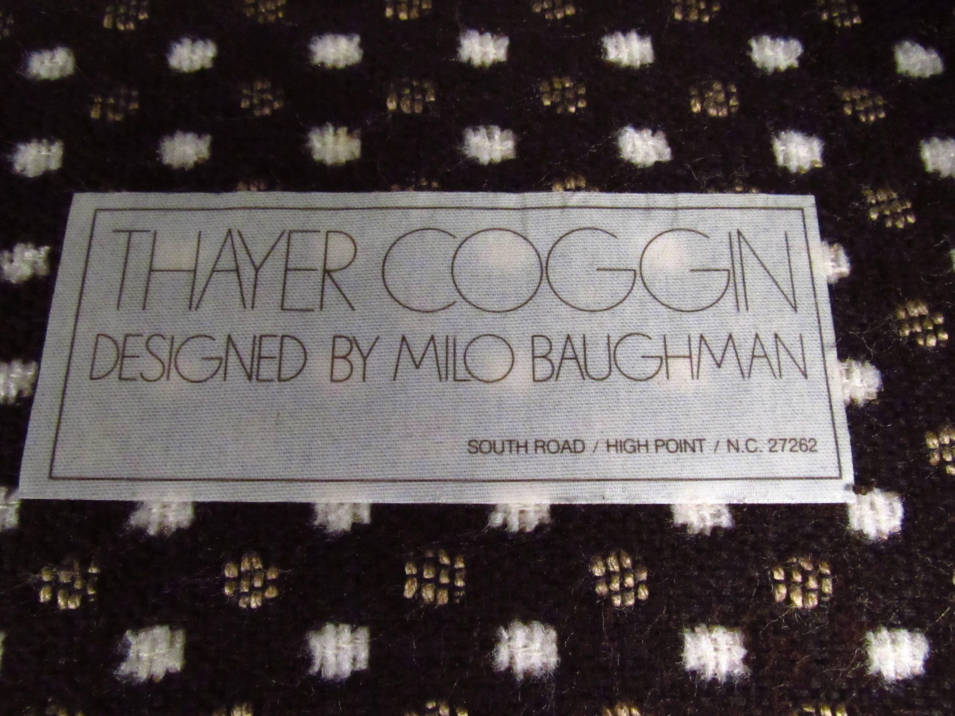 American Gorgeous Mid-Century Milo Baughman Lounge Chair and Ottoman for Thayer Coggin