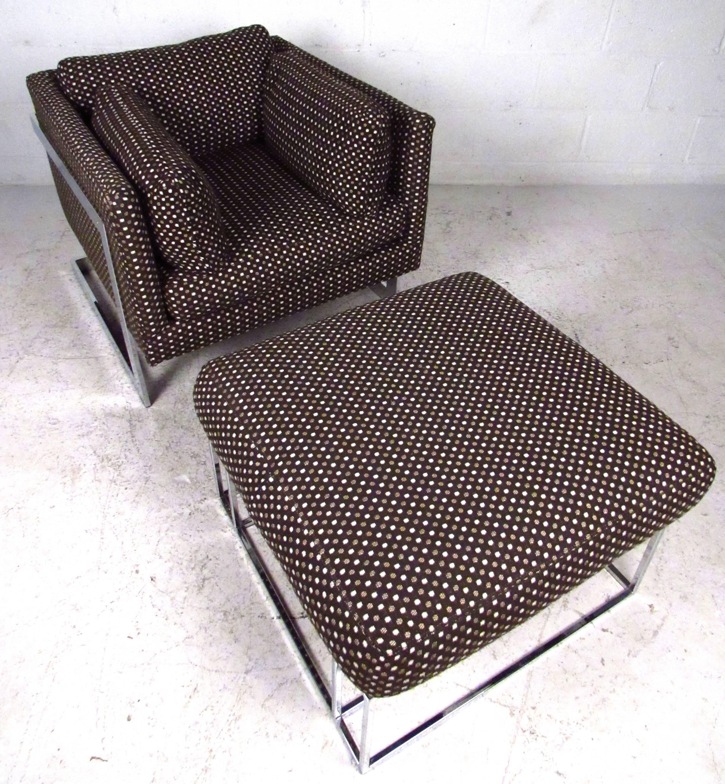 Late 20th Century Gorgeous Mid-Century Milo Baughman Lounge Chair and Ottoman for Thayer Coggin