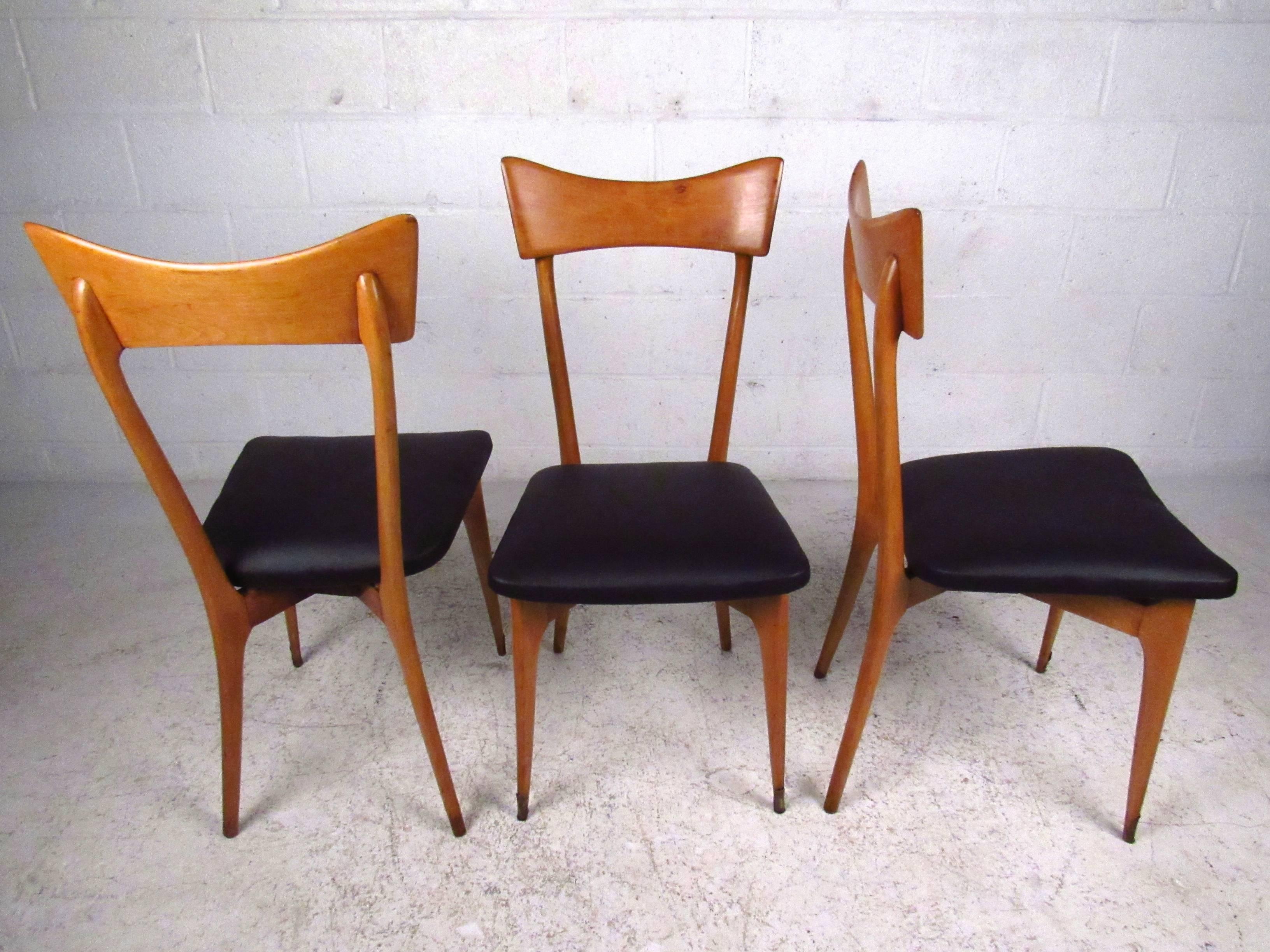 Italian Modern Dining Chairs by Ico Parisi In Good Condition In Brooklyn, NY