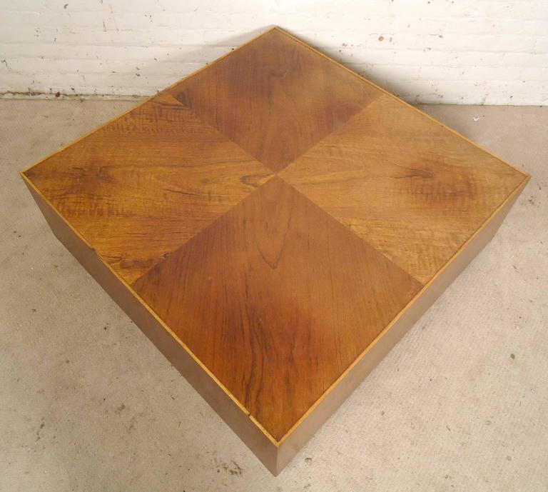 Unique Square Coffee Table on Casters For Sale at 1stDibs square