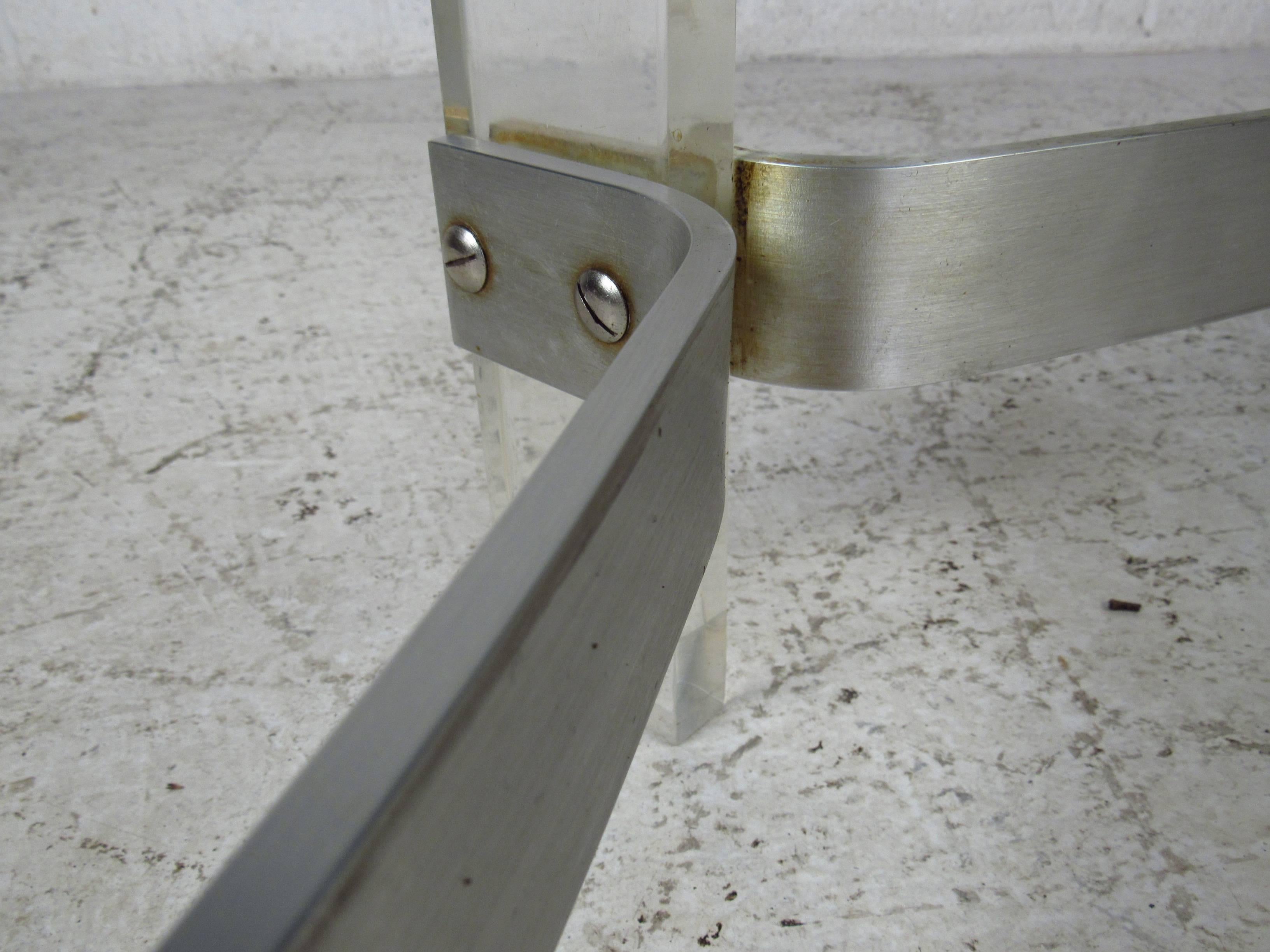 Mid-Century Modern Lucite Coffee Table in the Style of Charles Hollis Jones 4