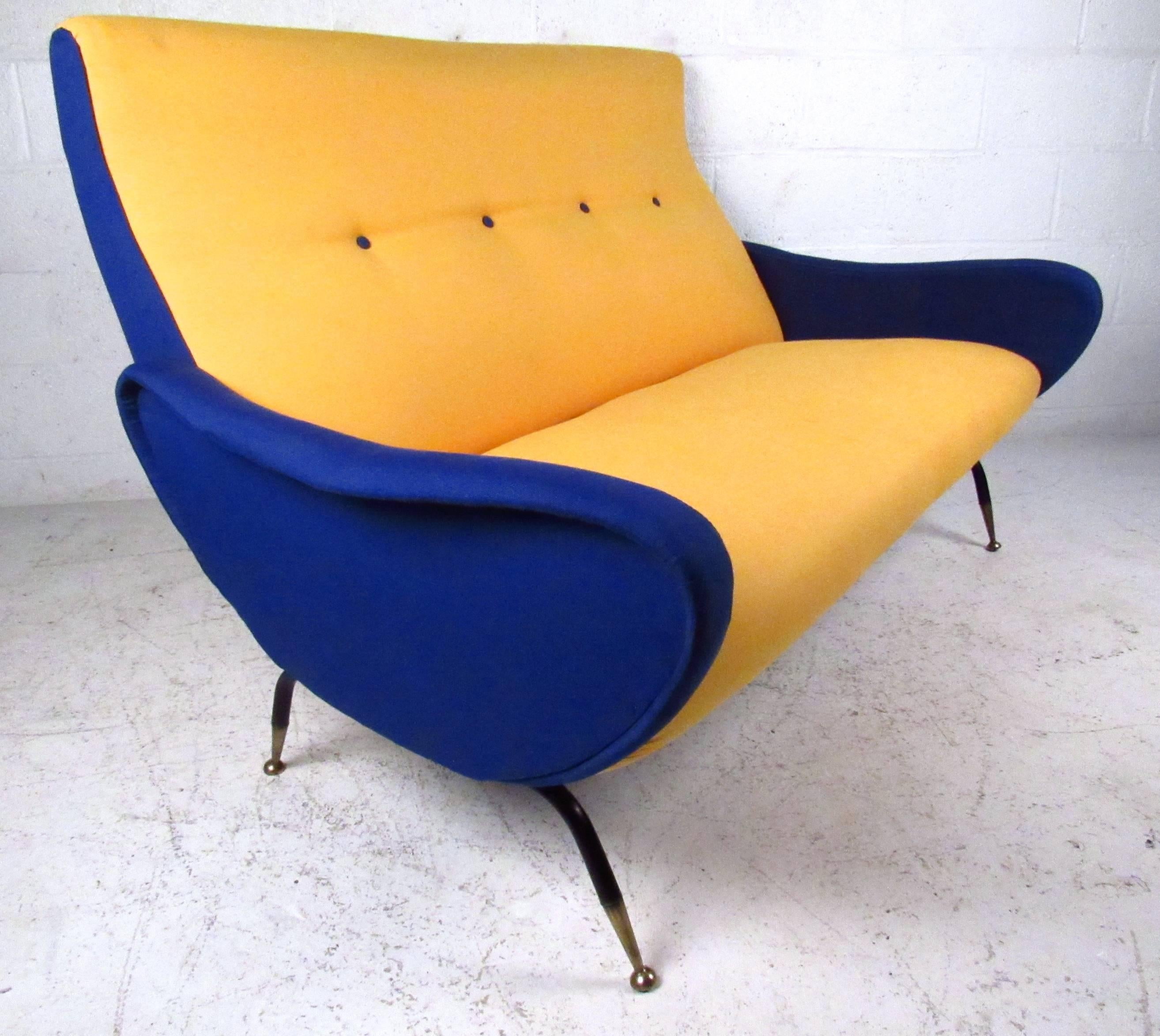20th Century Mid-Century Modern Marco Zanuso Style Italian Sofa