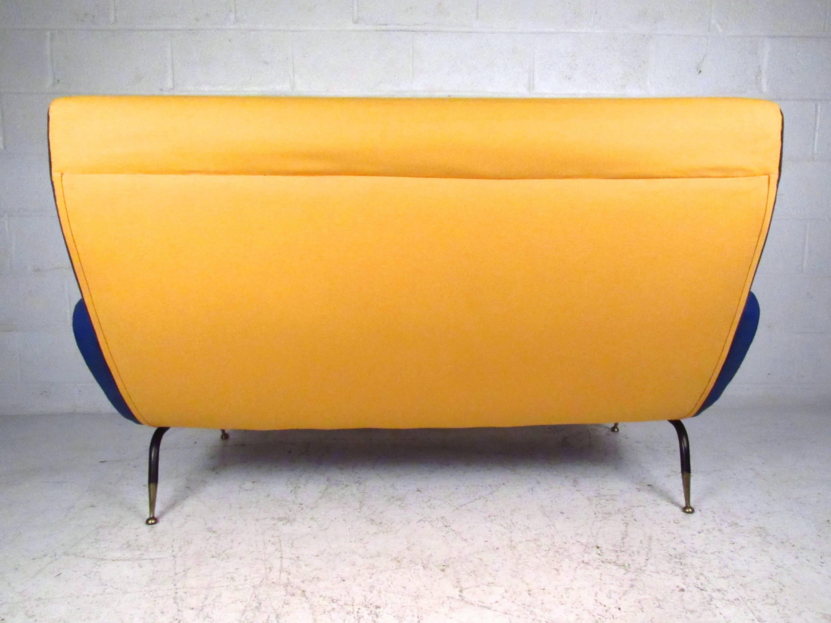 Mid-Century Modern Marco Zanuso Style Italian Sofa 1