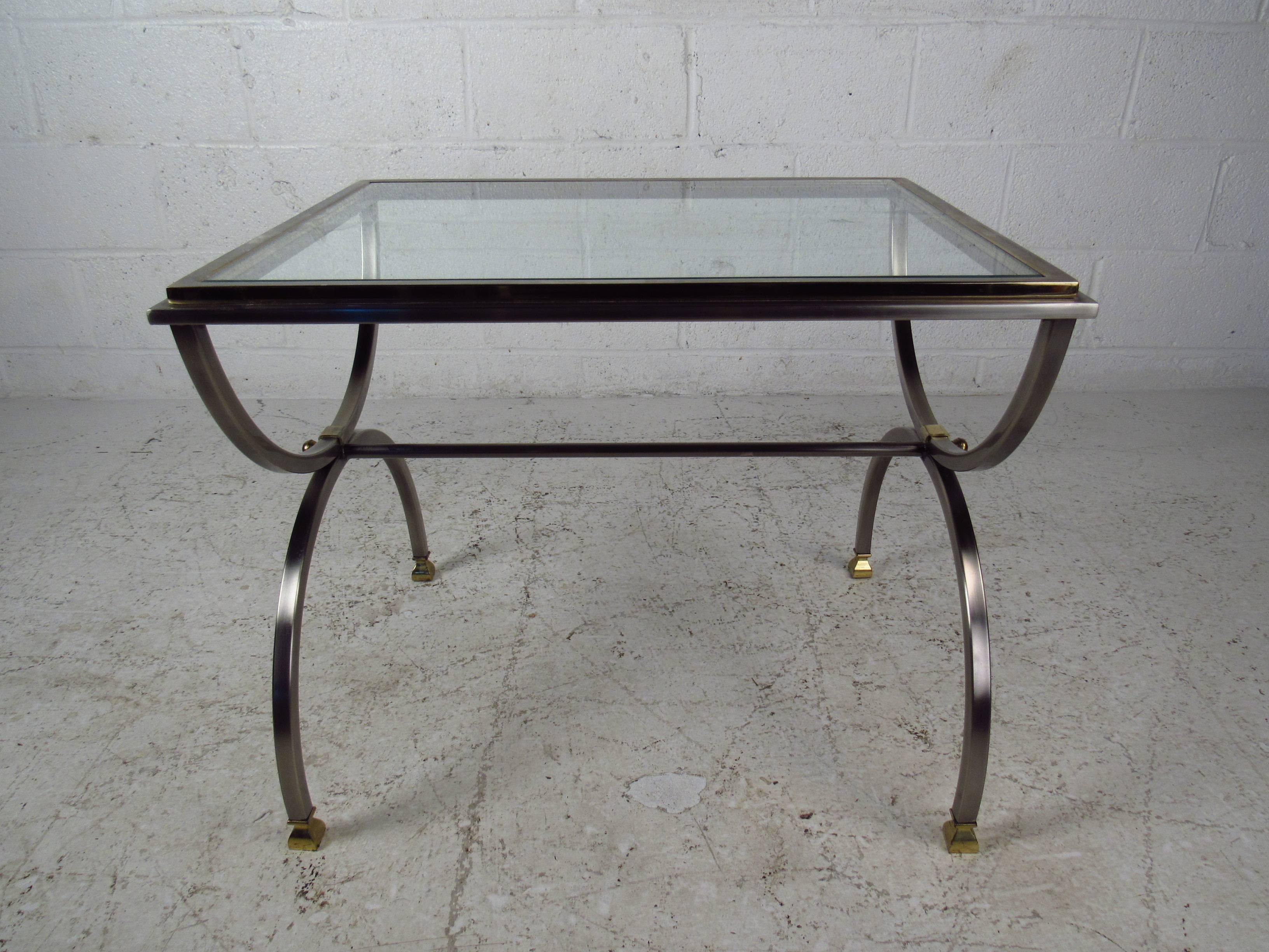 20th Century Pair Midcentury Style Metal Accent End Tables