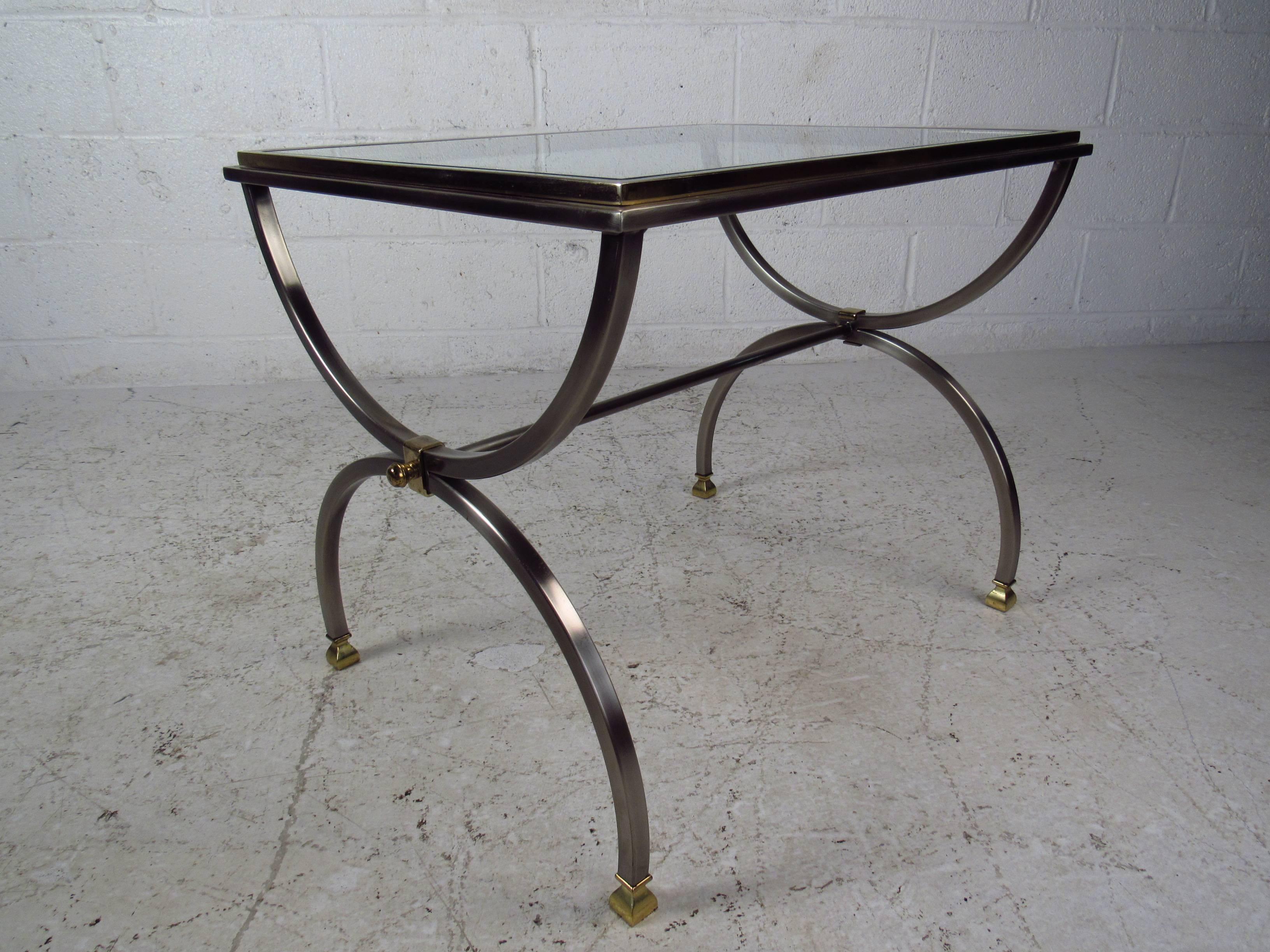 Pair Midcentury Style Metal Accent End Tables 1