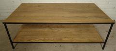 Solid Industrial Style Two-Tier Coffee Table