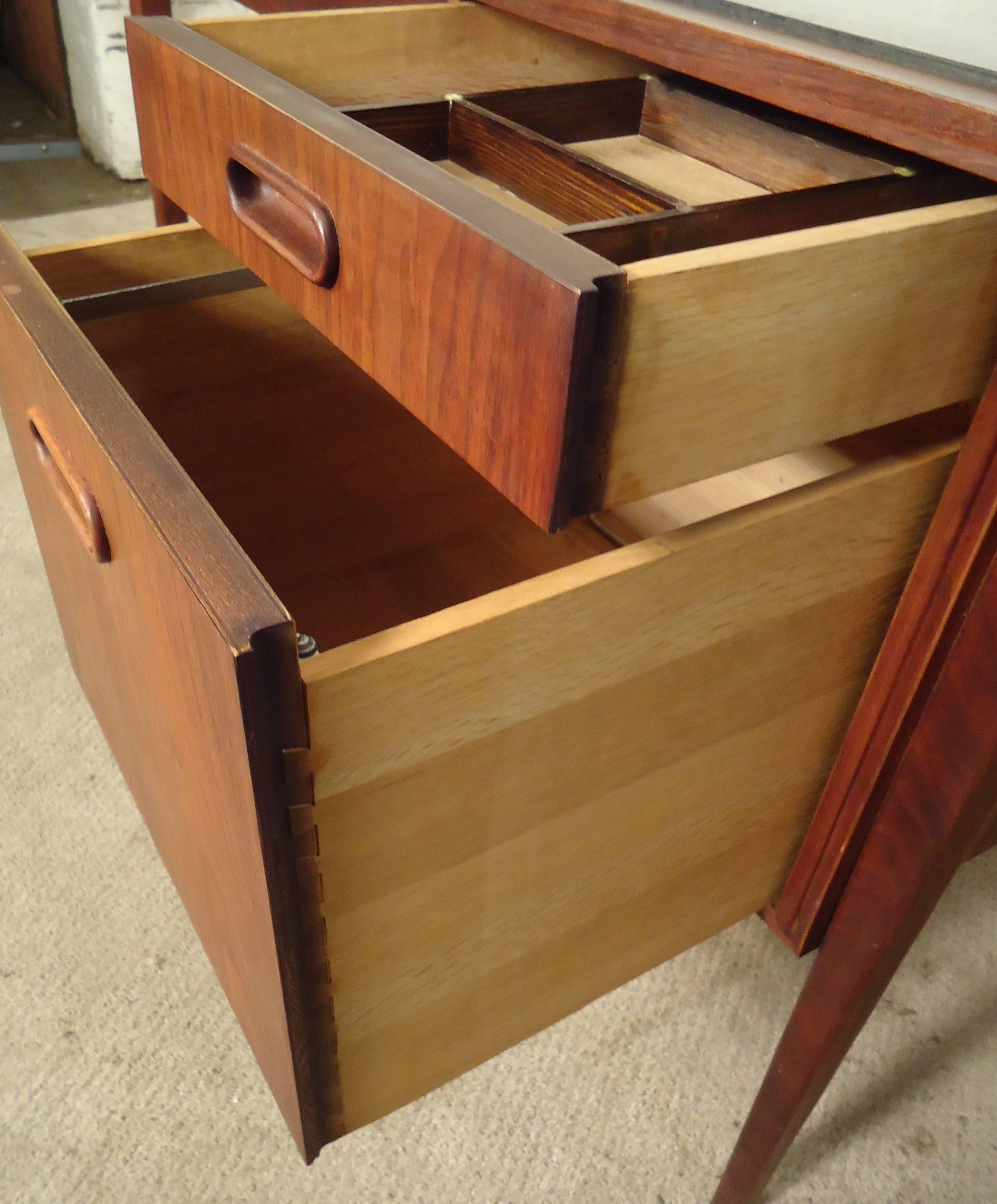 Mid-Century Modern Danish Slate Top Desk
