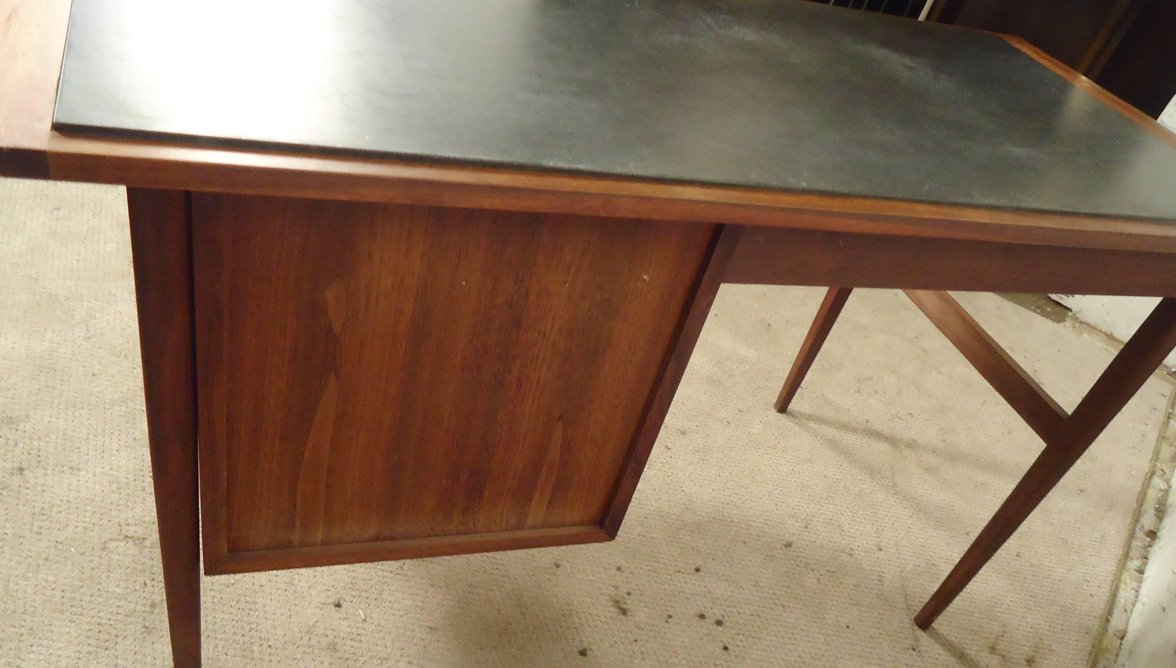 Mid-20th Century Danish Slate Top Desk