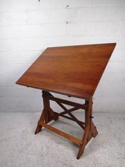 Vintage American Oak Adjustable Drafting Table
