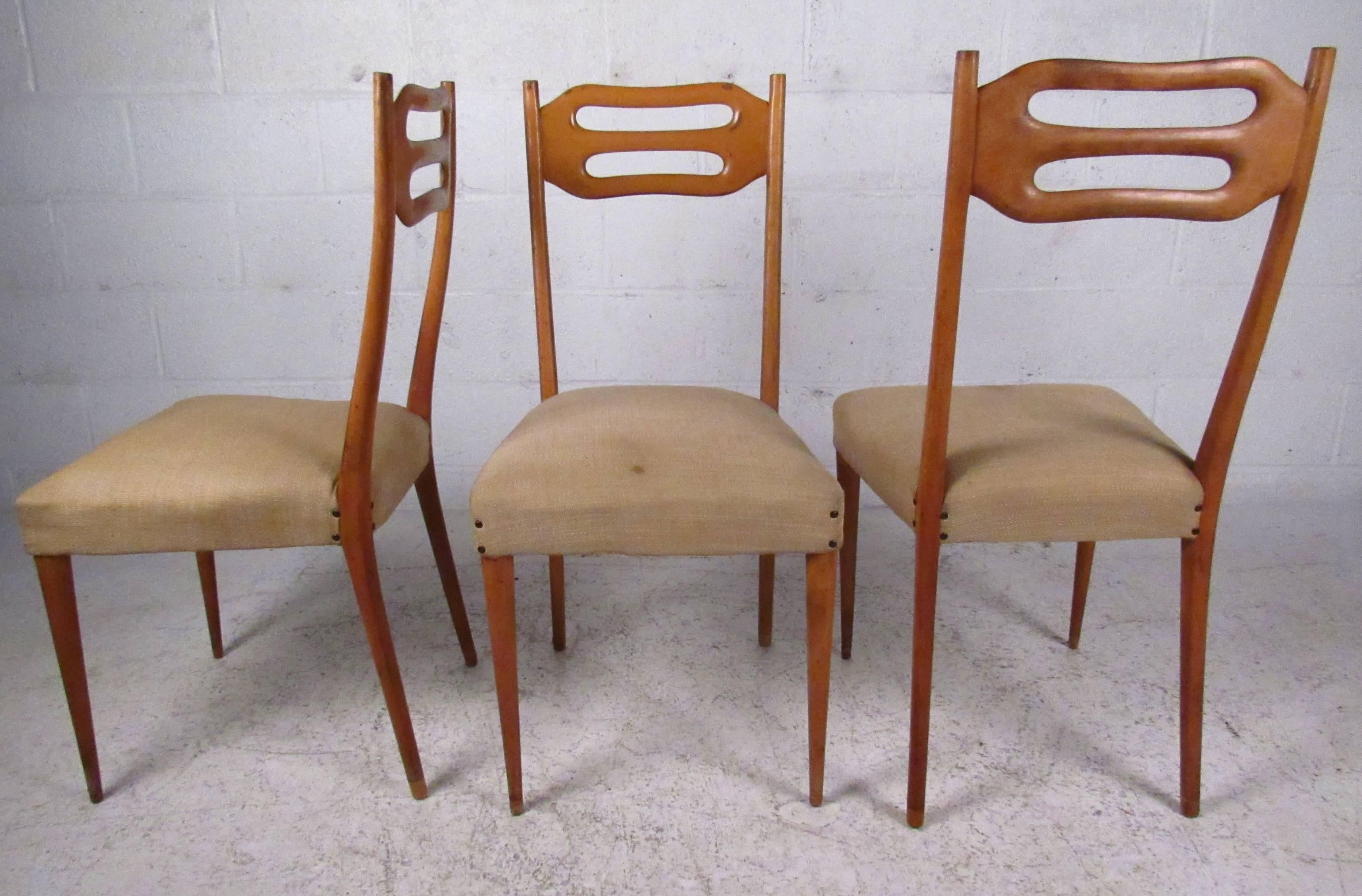 Mid-Century Modern Ico Parisi Style Dining Chairs, Italian Modern