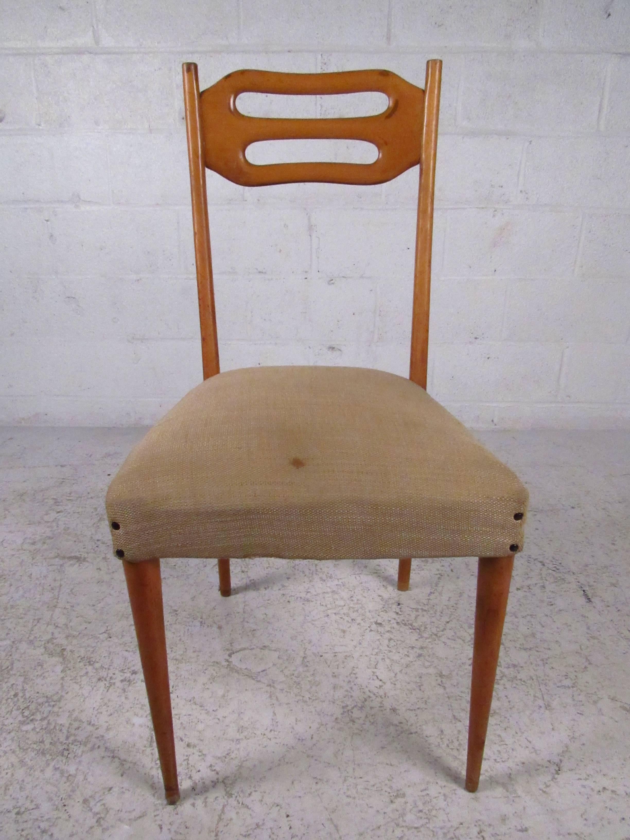 Mid-20th Century Ico Parisi Style Dining Chairs, Italian Modern