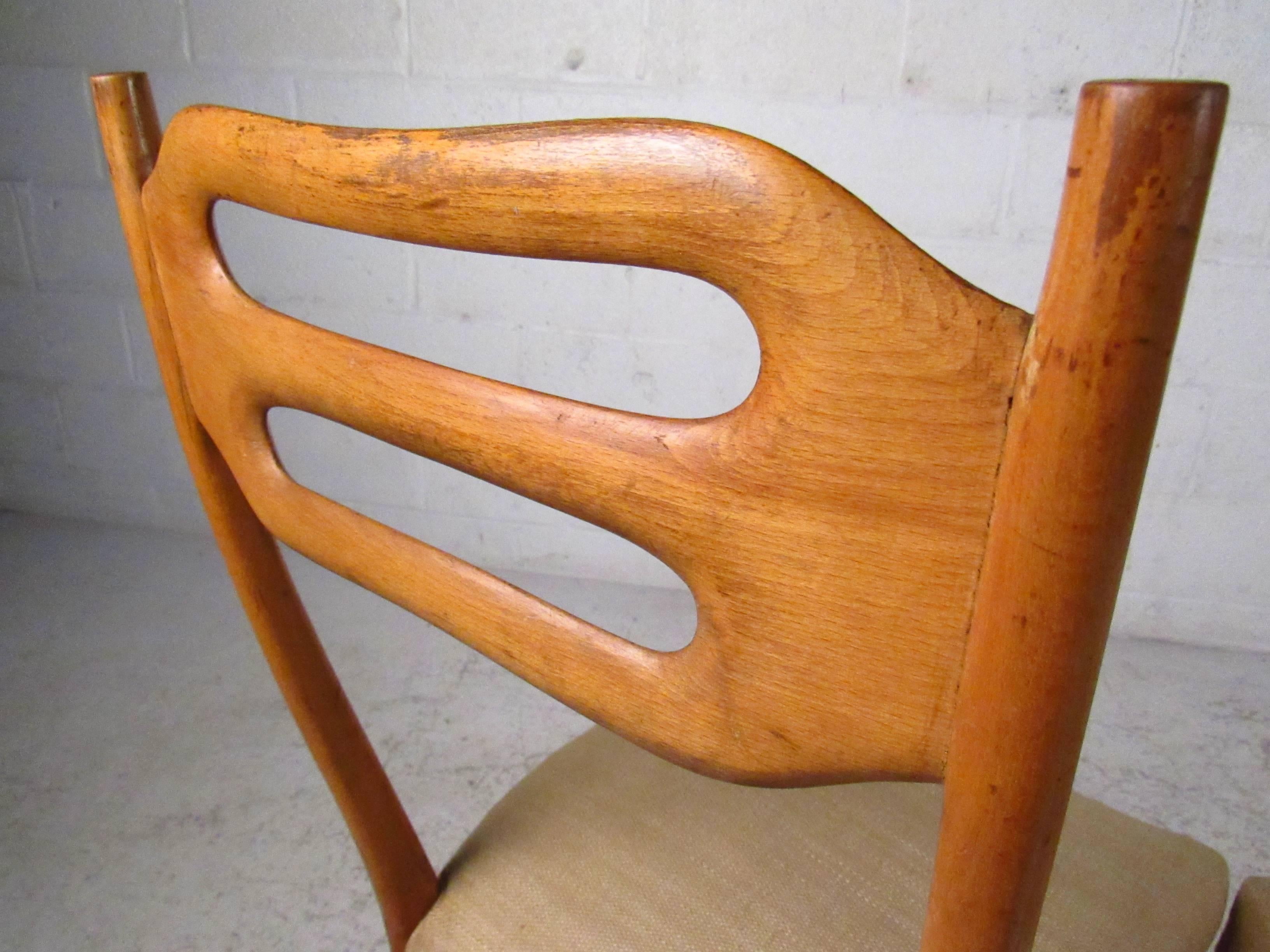 Ico Parisi Style Dining Chairs, Italian Modern 2