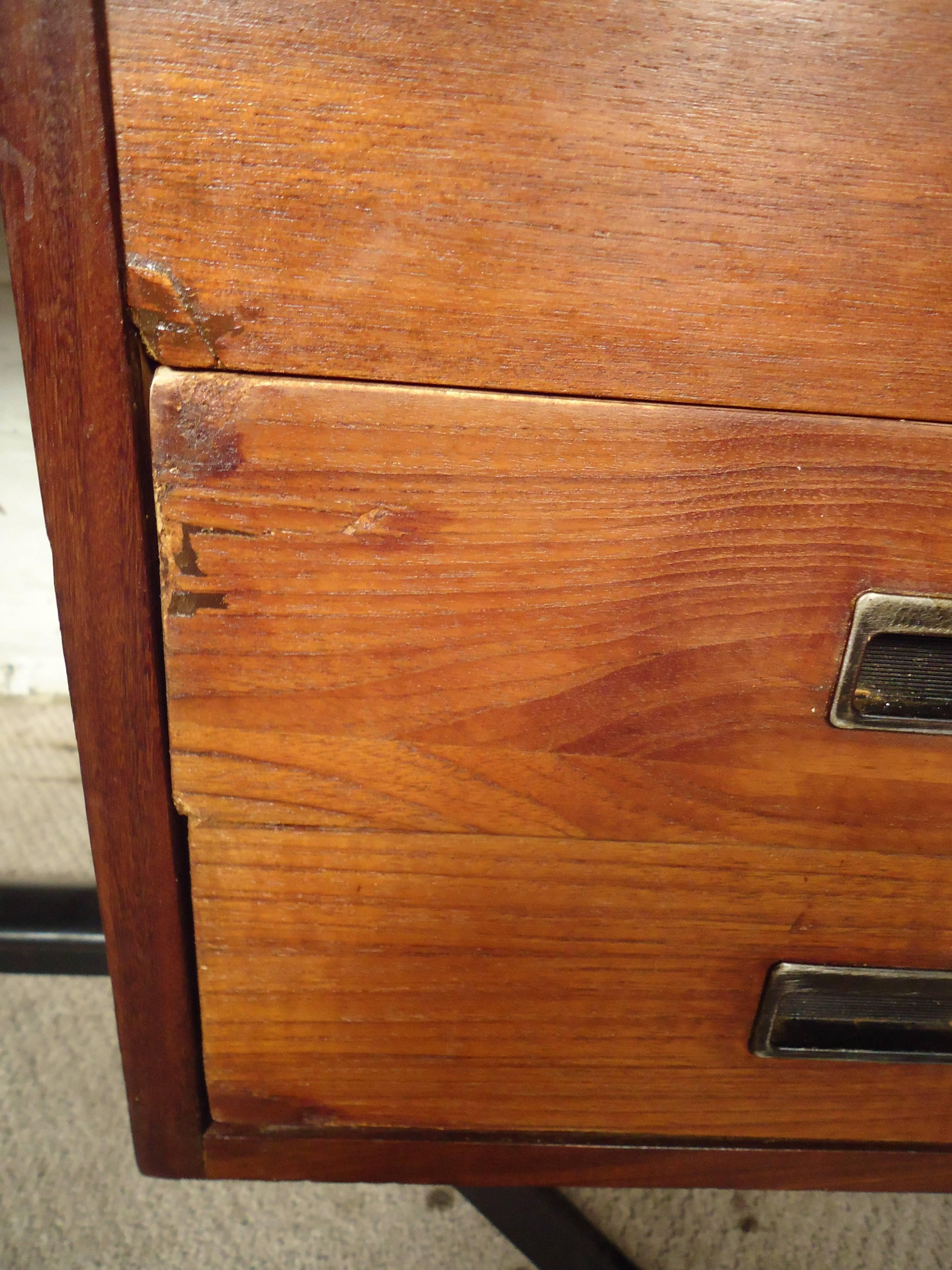 Mid-20th Century Italian Midcentury Desk with Floating Top