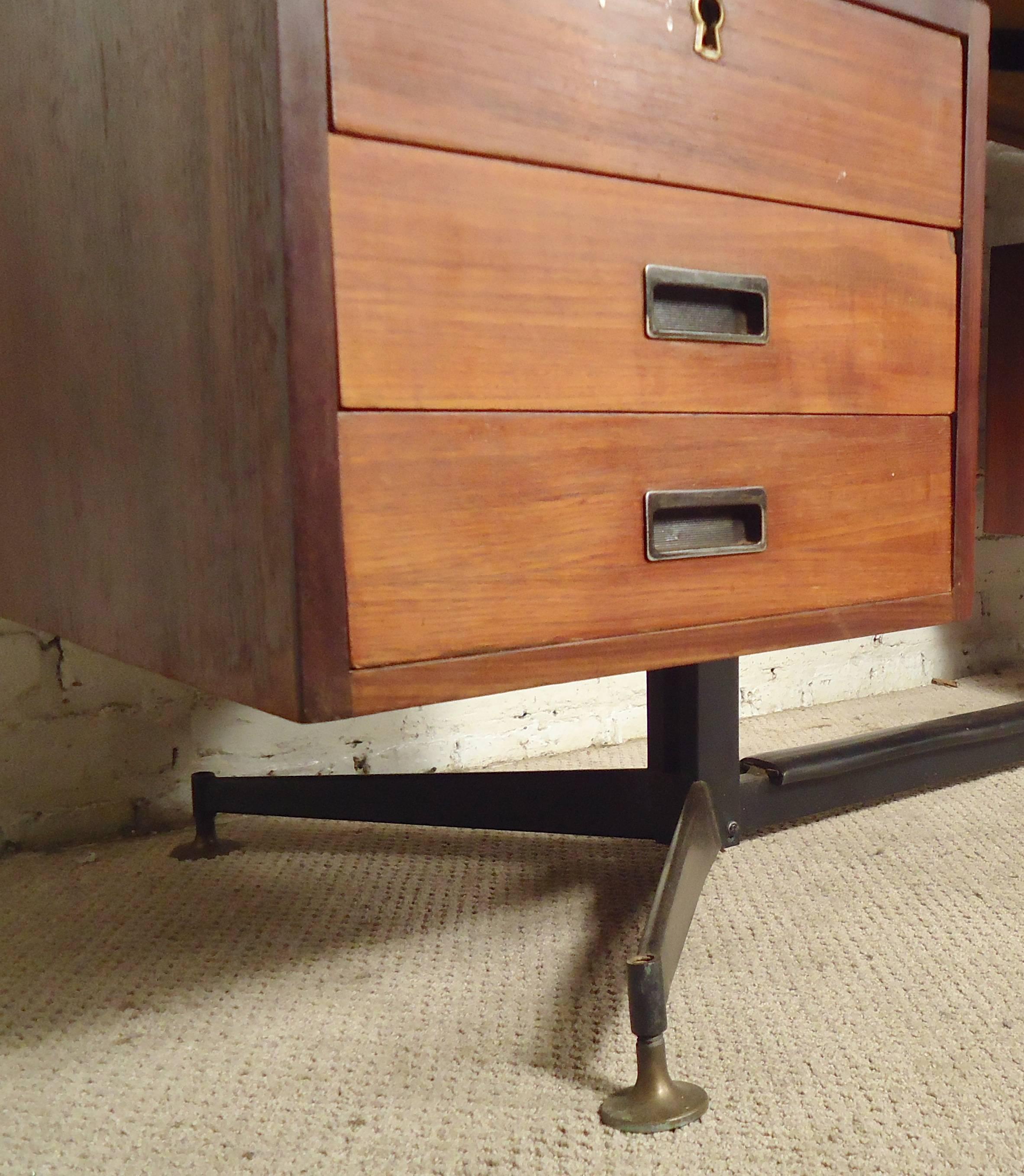 Mid-Century Modern Italian Midcentury Desk with Floating Top