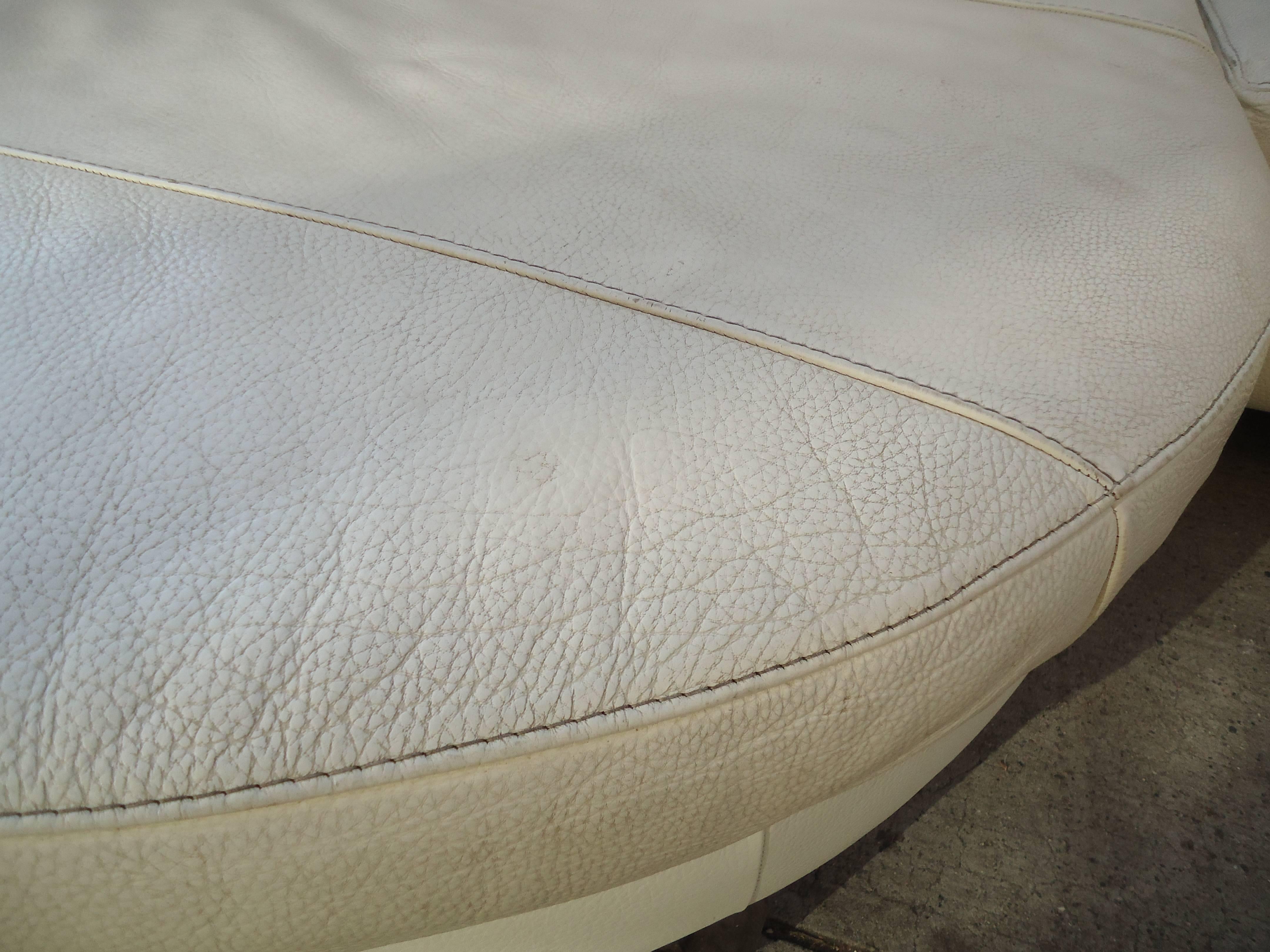 Natuzzi Leather Sofa by Italsofa For Sale 2