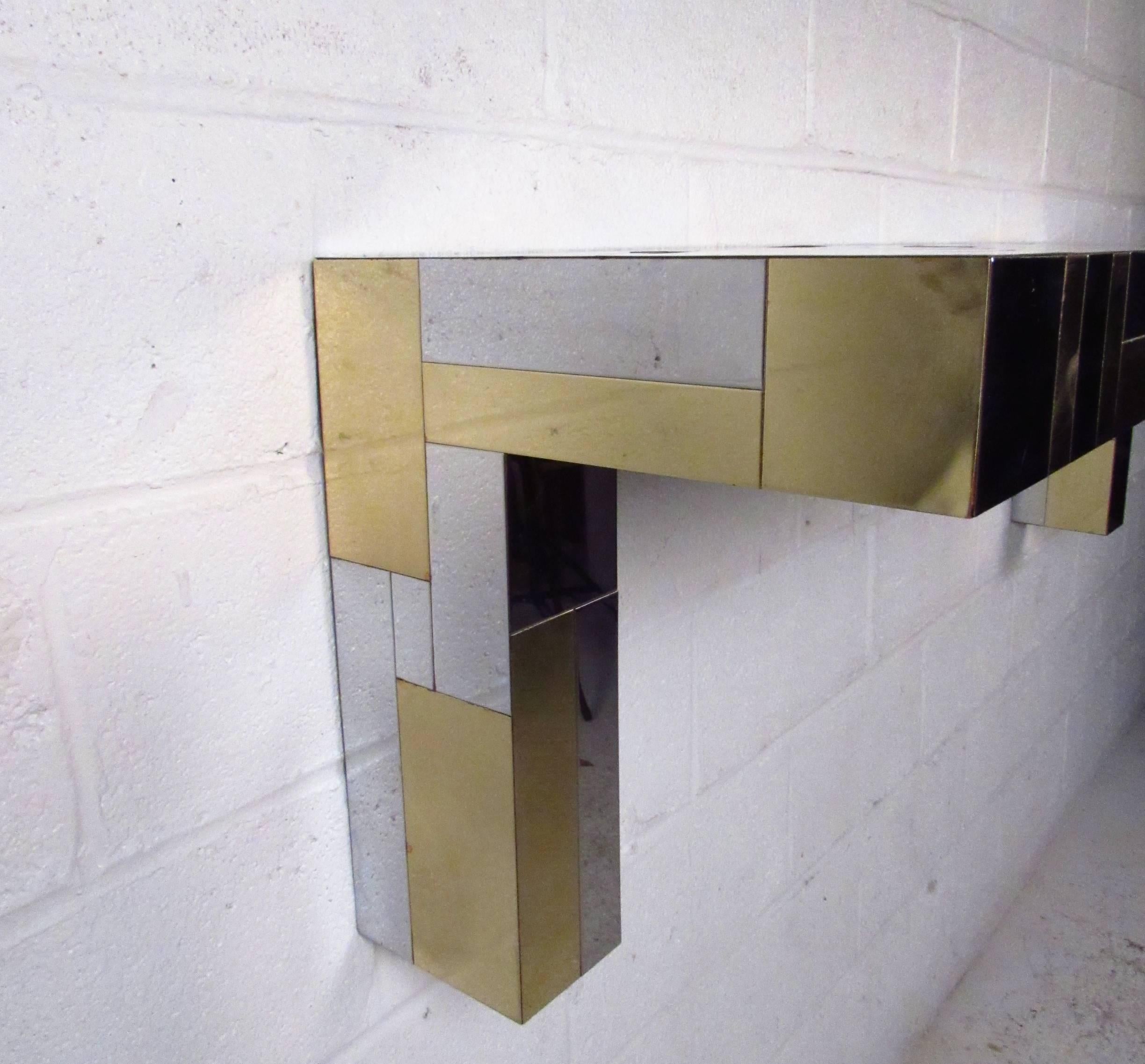 Paul Evans Patchwork Cityscape Wall Console for Directional In Good Condition In Brooklyn, NY