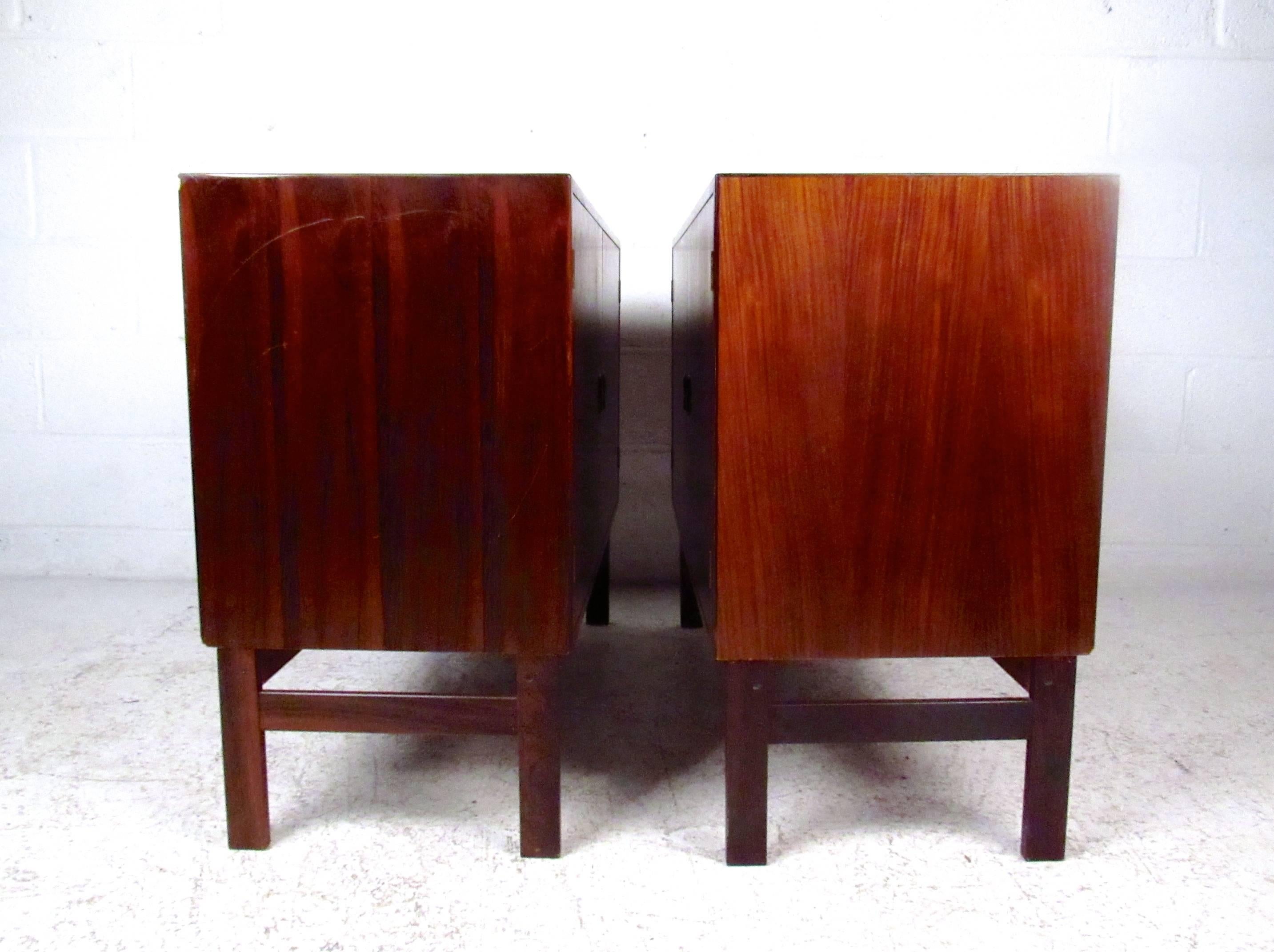 Pair of Mid-Century Modern Danish Rosewood Cabinets 2