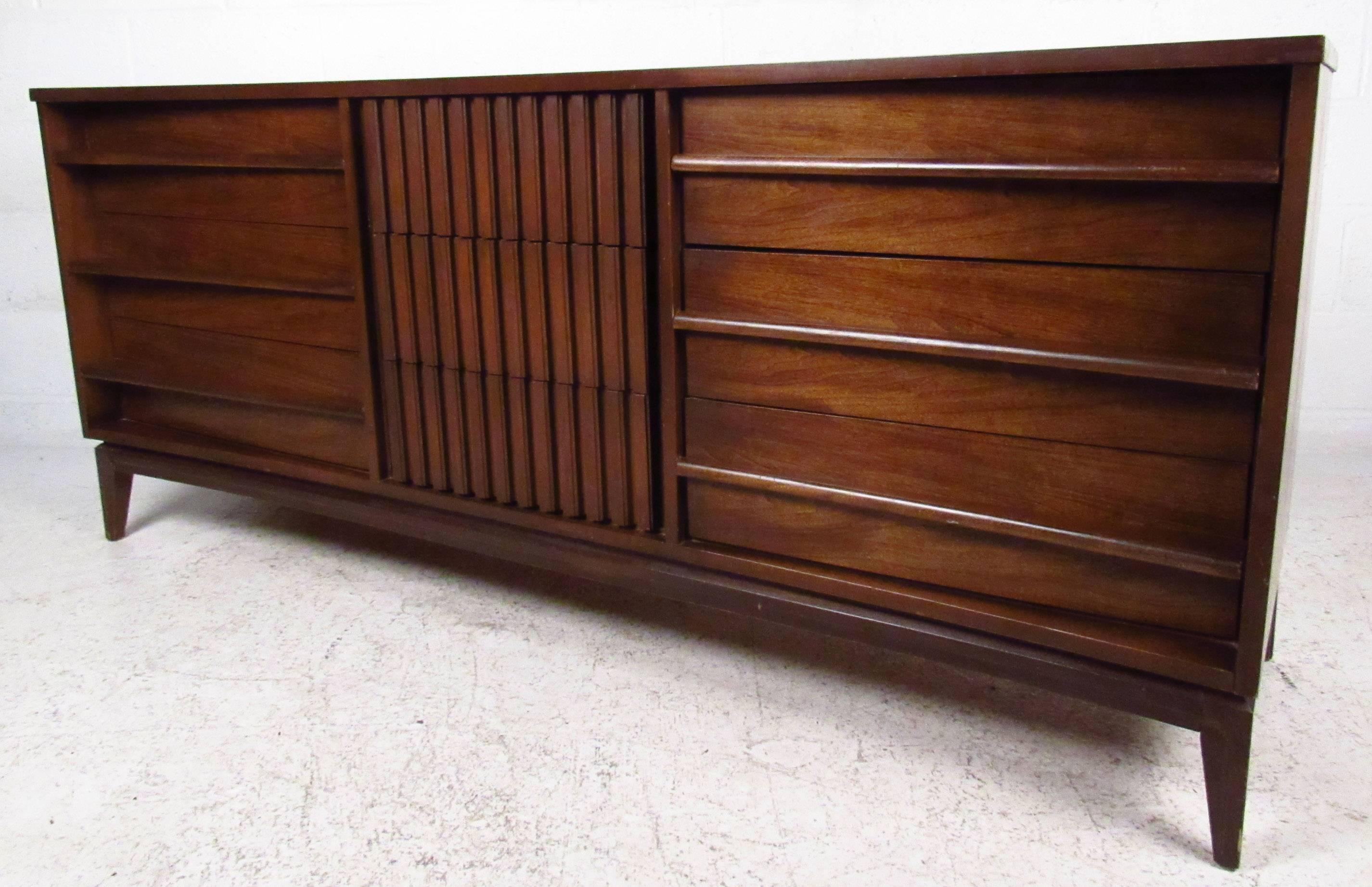Mid-Century Modern Mid-century Modern American-Made Louvered Front Dresser