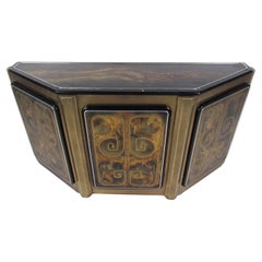 Splendido mobile consolle Mastercraft Demilune di Bernhard Rohne