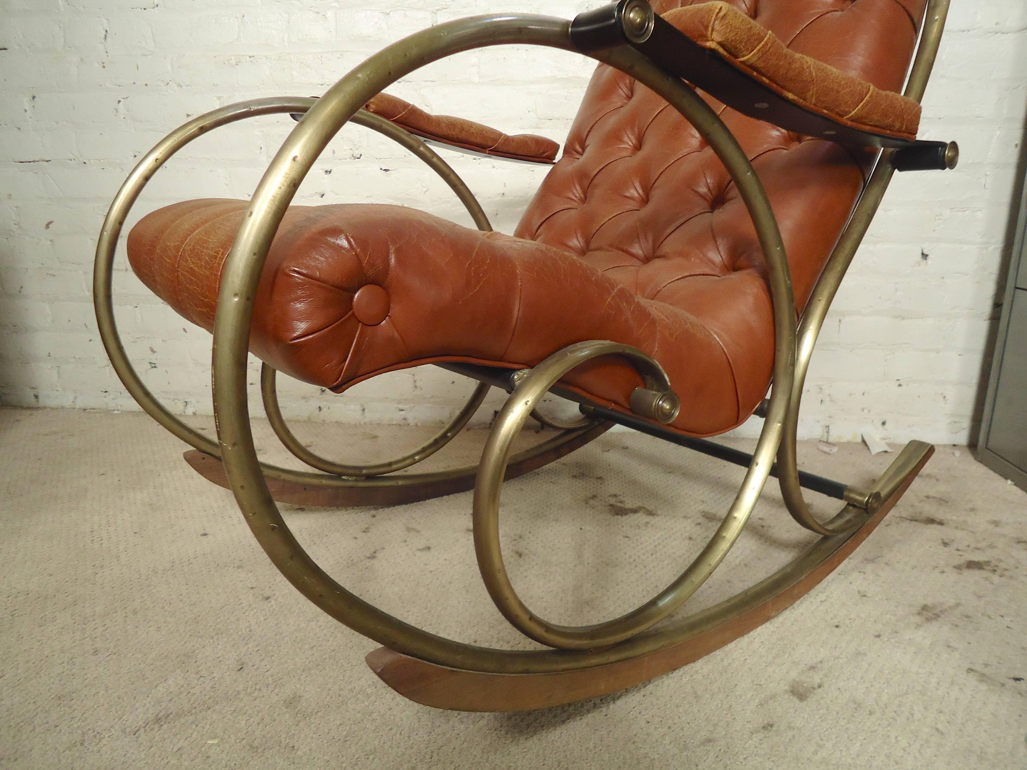 Mid-Century Modern Lee Woodard Sculptural Rocking Chair