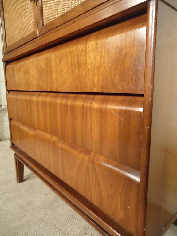 Unique Cane Front Tall Dresser For Sale at 1stDibs