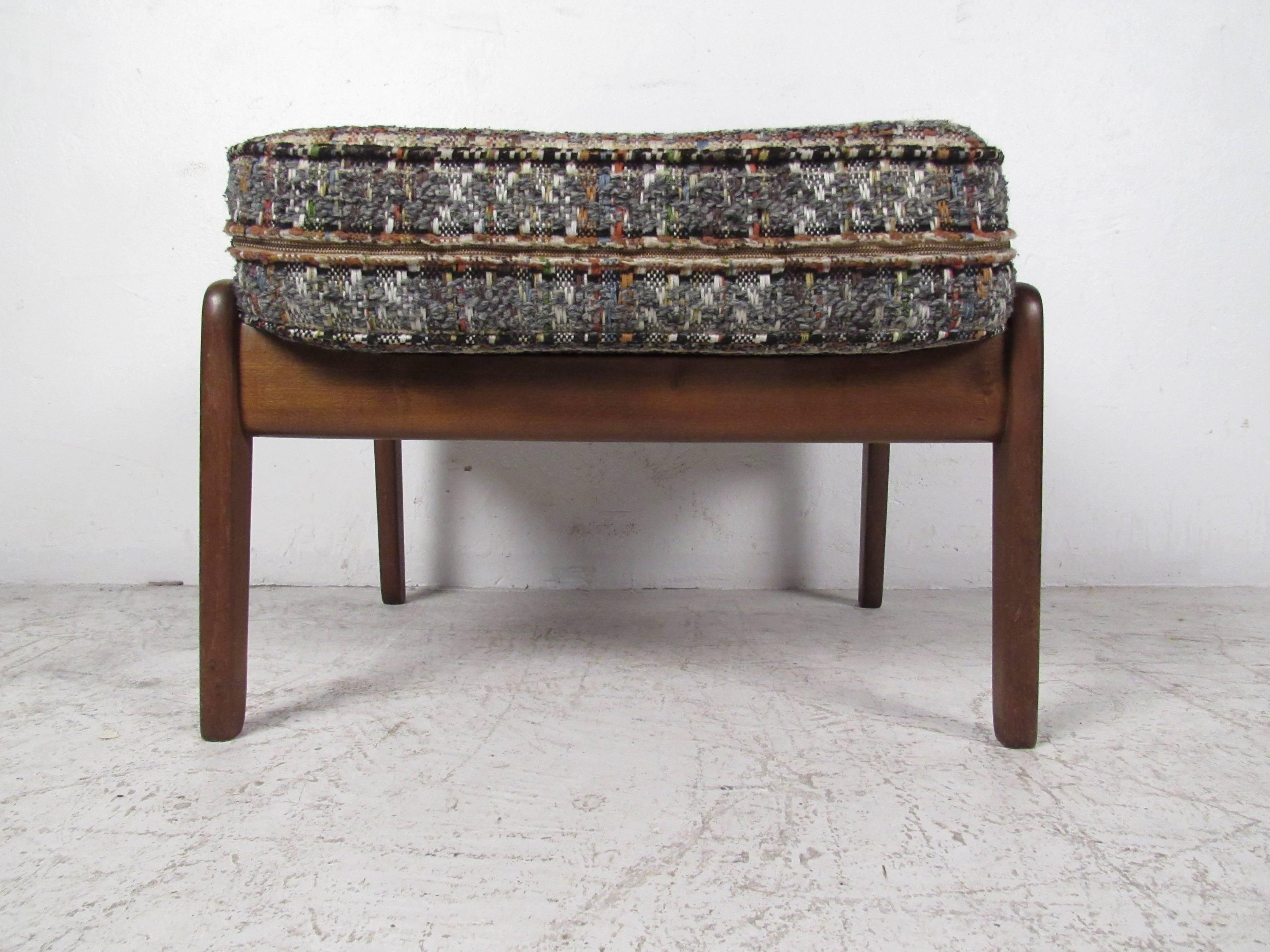 mid century modern recliner with ottoman
