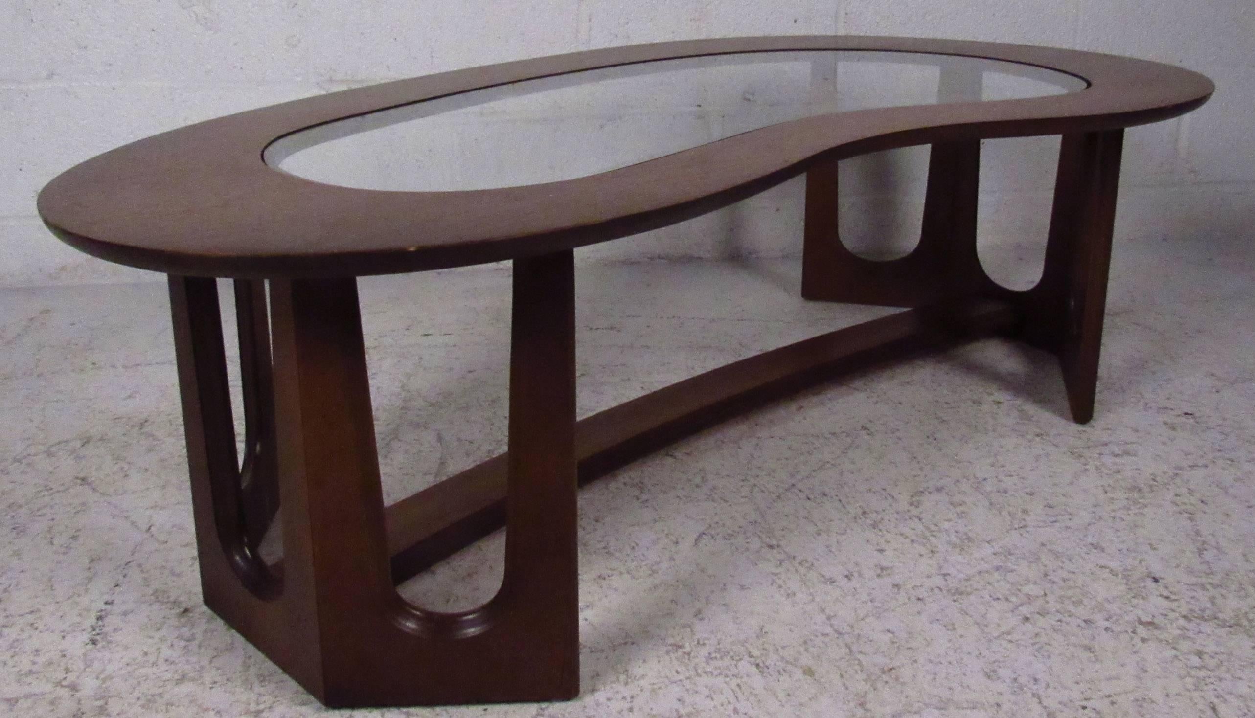 mid century kidney coffee table