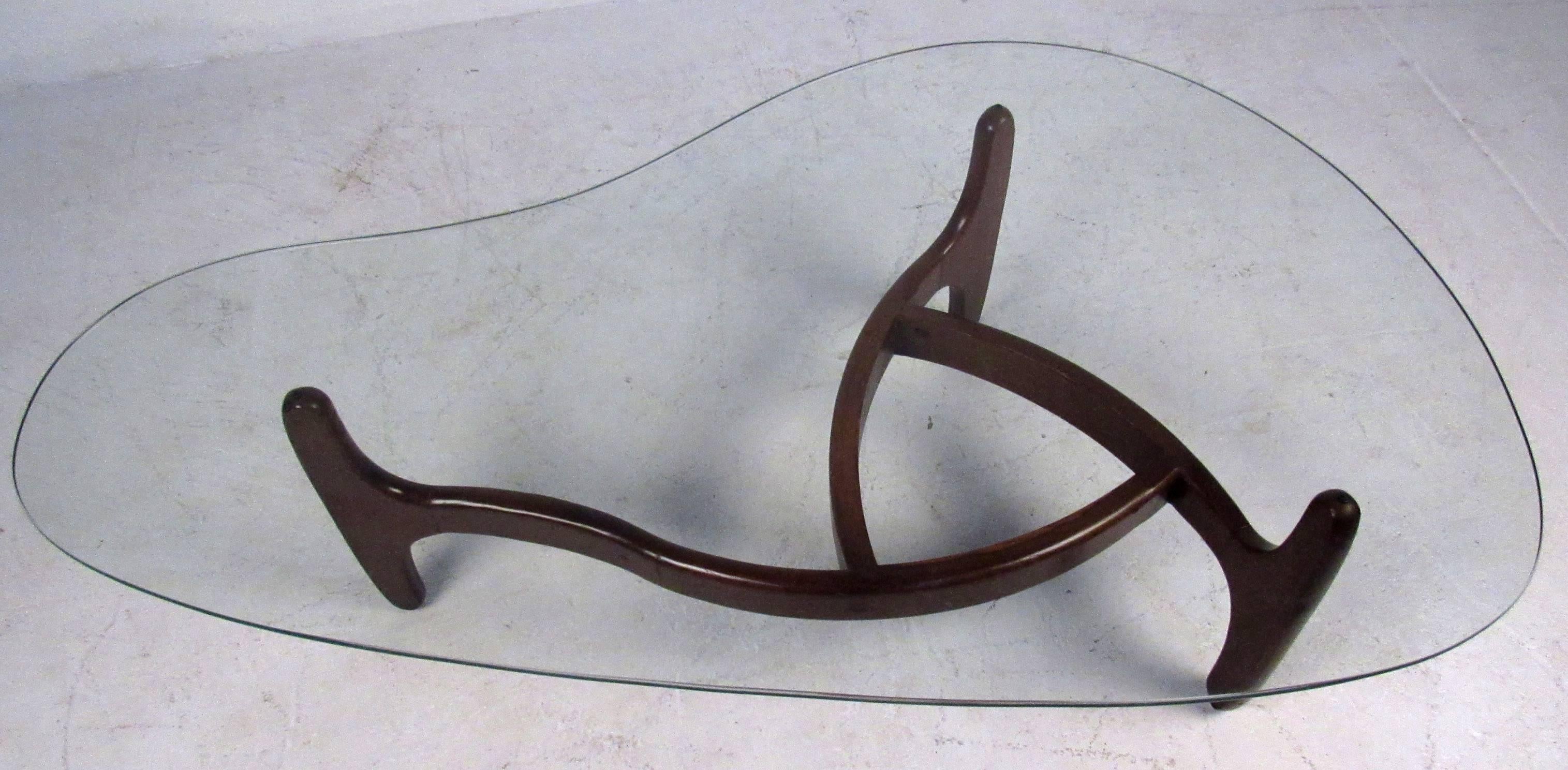 Mid-Century Modern Sculpted Vintage Modern Coffee Table in the style of  Adrian Pearsall