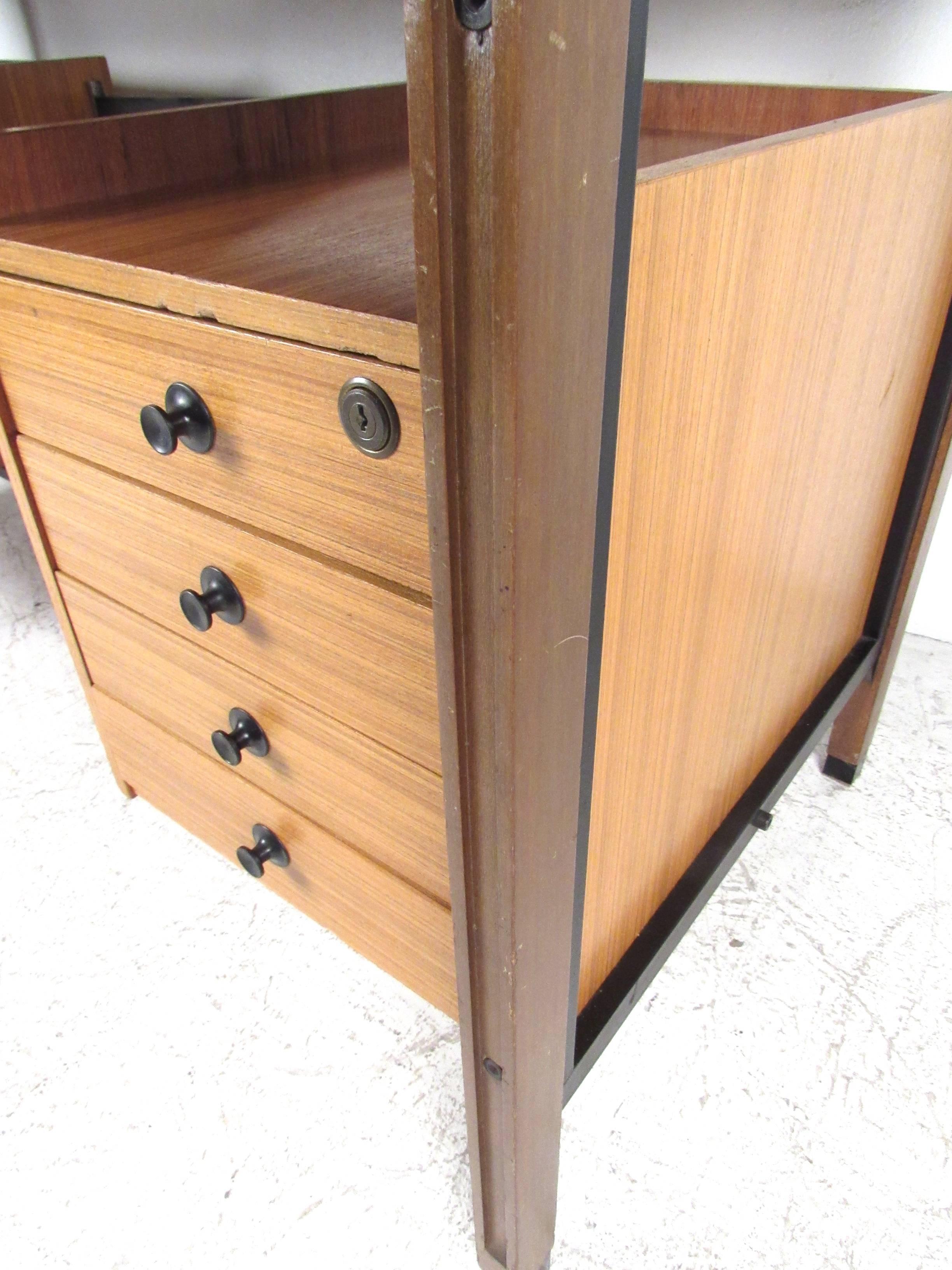 Mid-Century Modern Unique Midcentury Style Floating Top Desk For Sale