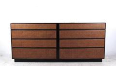 Impressive Mid-Century Marble-Top Cane Front Dresser by Directional