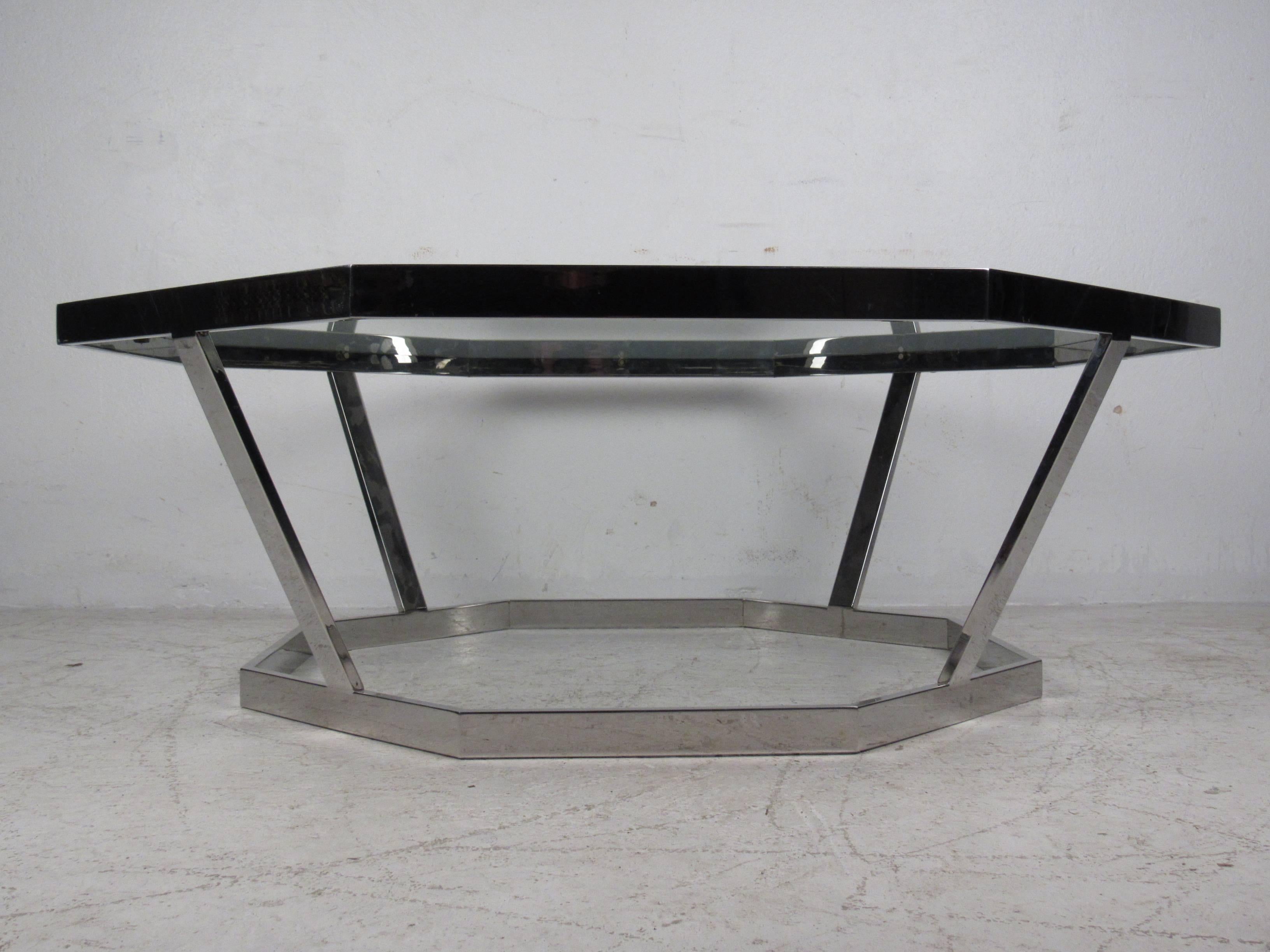 Mid-Century Modern Table basse moderne vintage attribuée à Milo Baughman en vente