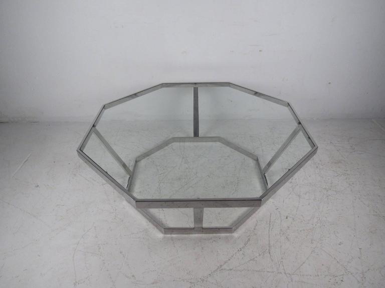 American Vintage Modern Coffee Table Attributed to Milo Baughman For Sale