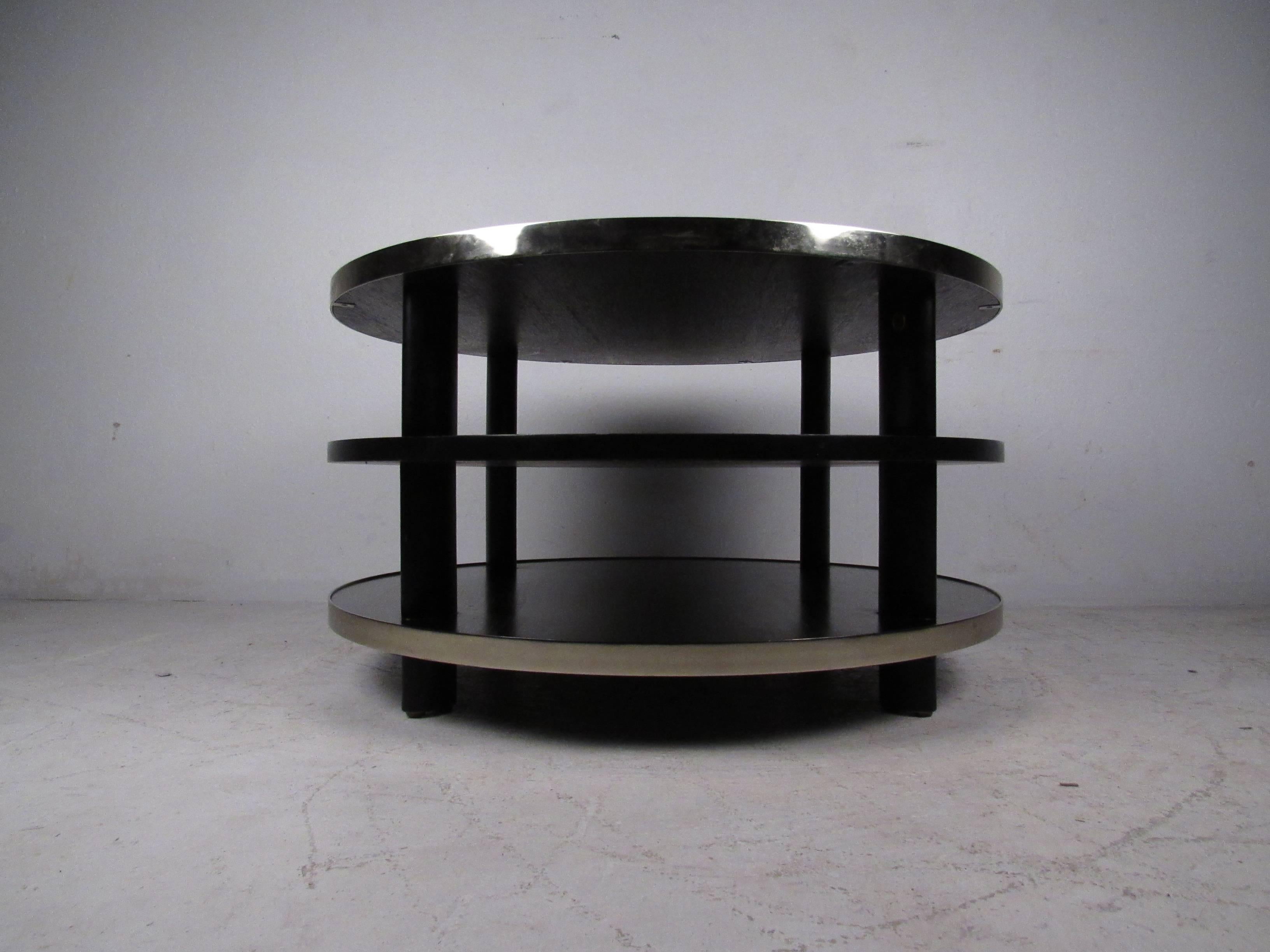 American Mid-Century Modern Three-Tier Occasional Table