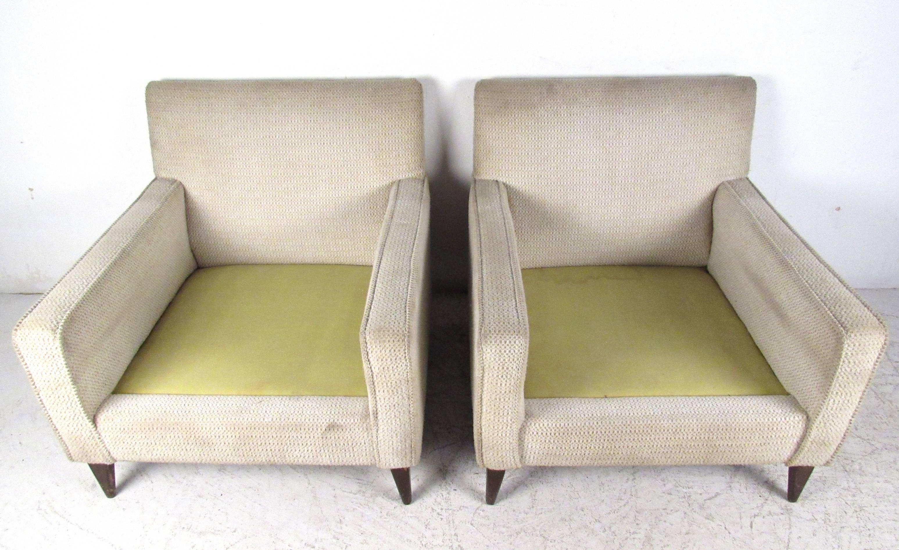American Pair Midcentury Paul McCobb Style Lounge Chairs