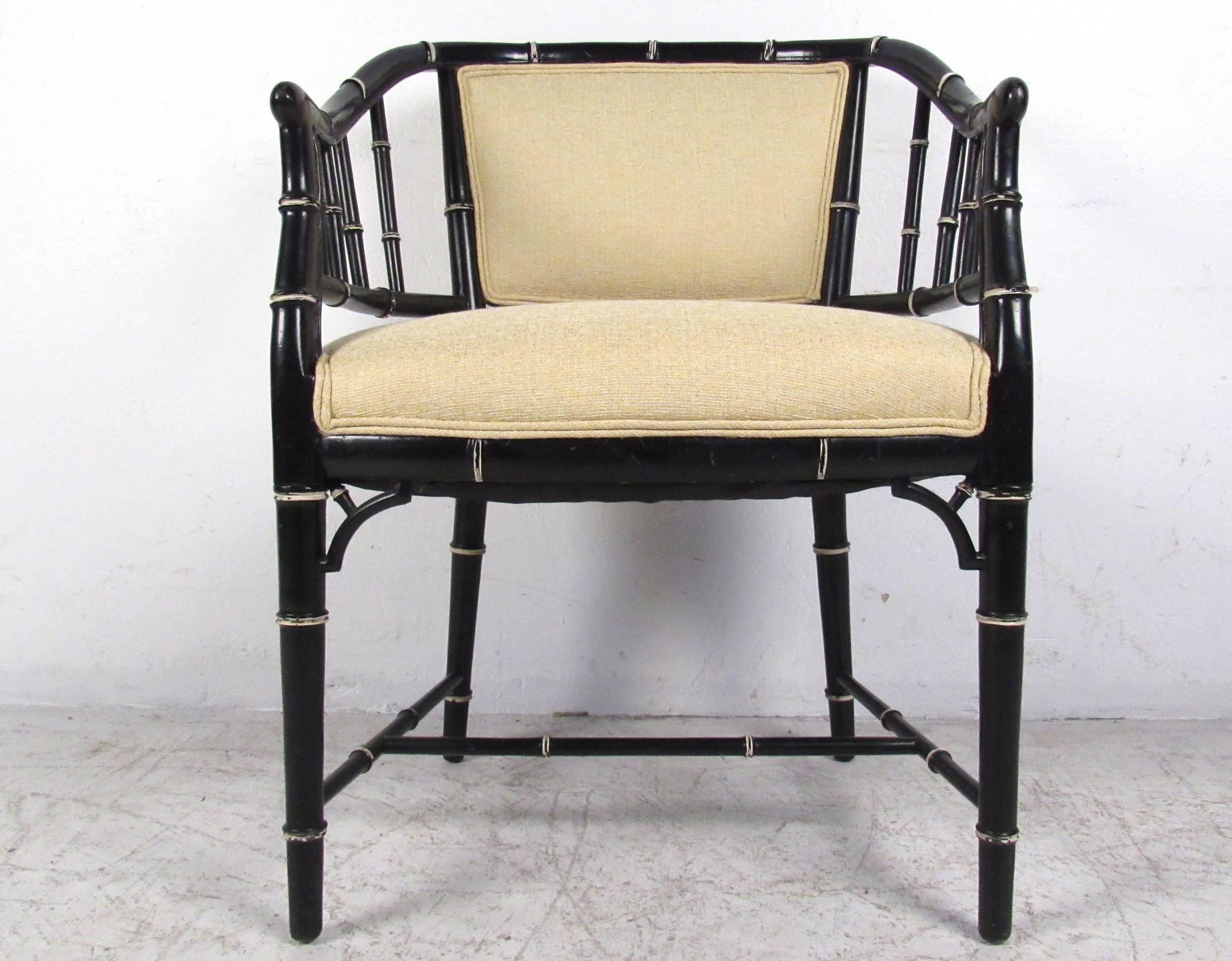 Late 20th Century Set of Mid-Century Modern Bamboo Style Dining Chairs